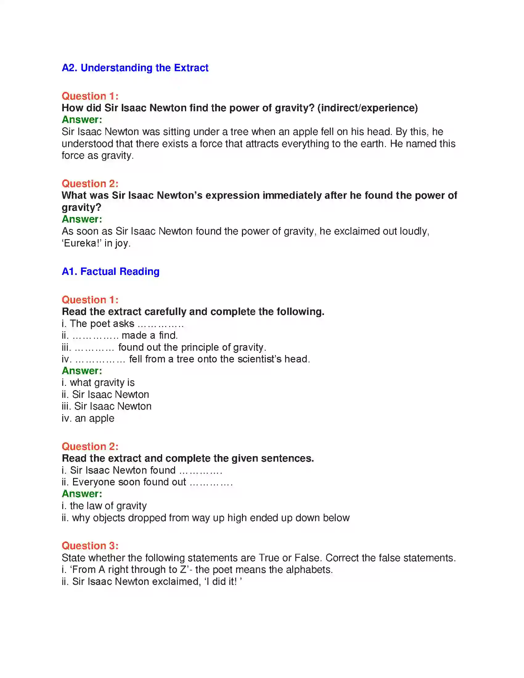 Maharashtra Board Class 10th English 4.1 What’s Gravity - Science & Technology Solution 2
