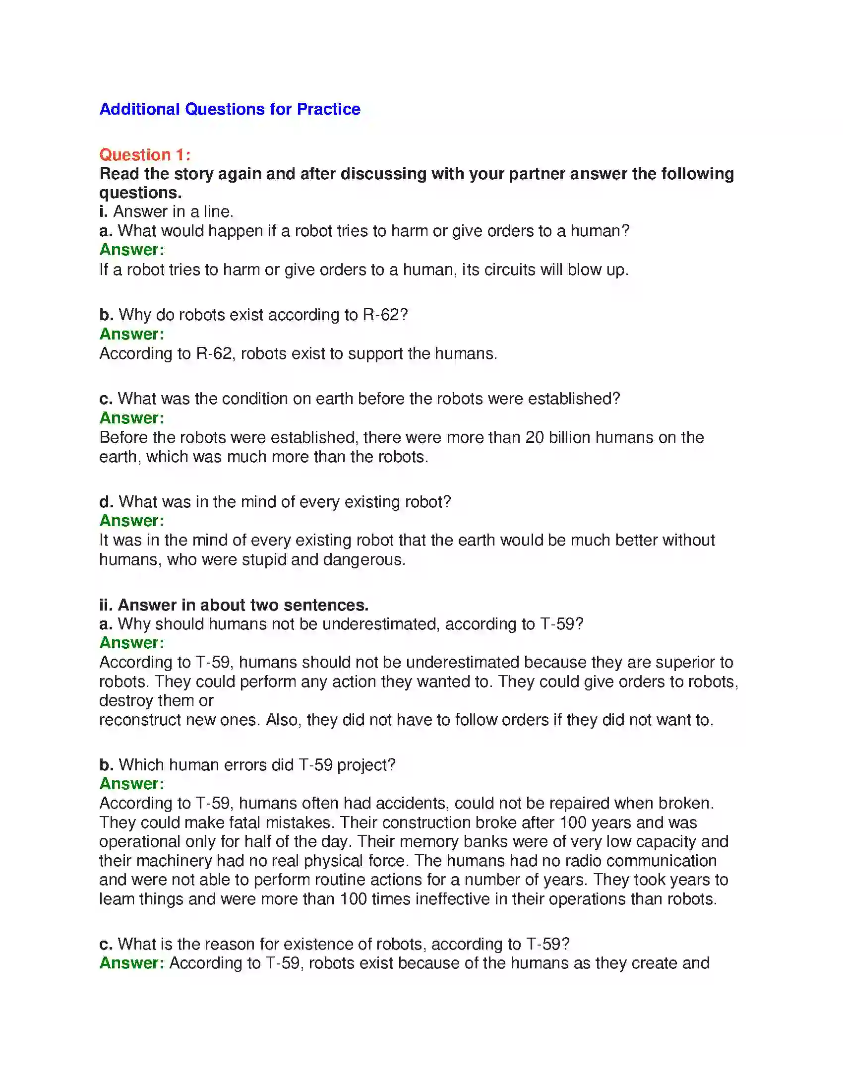 Maharashtra Board Class 10th English 4.3 The Curious Robot - Science & Technology Solution 19