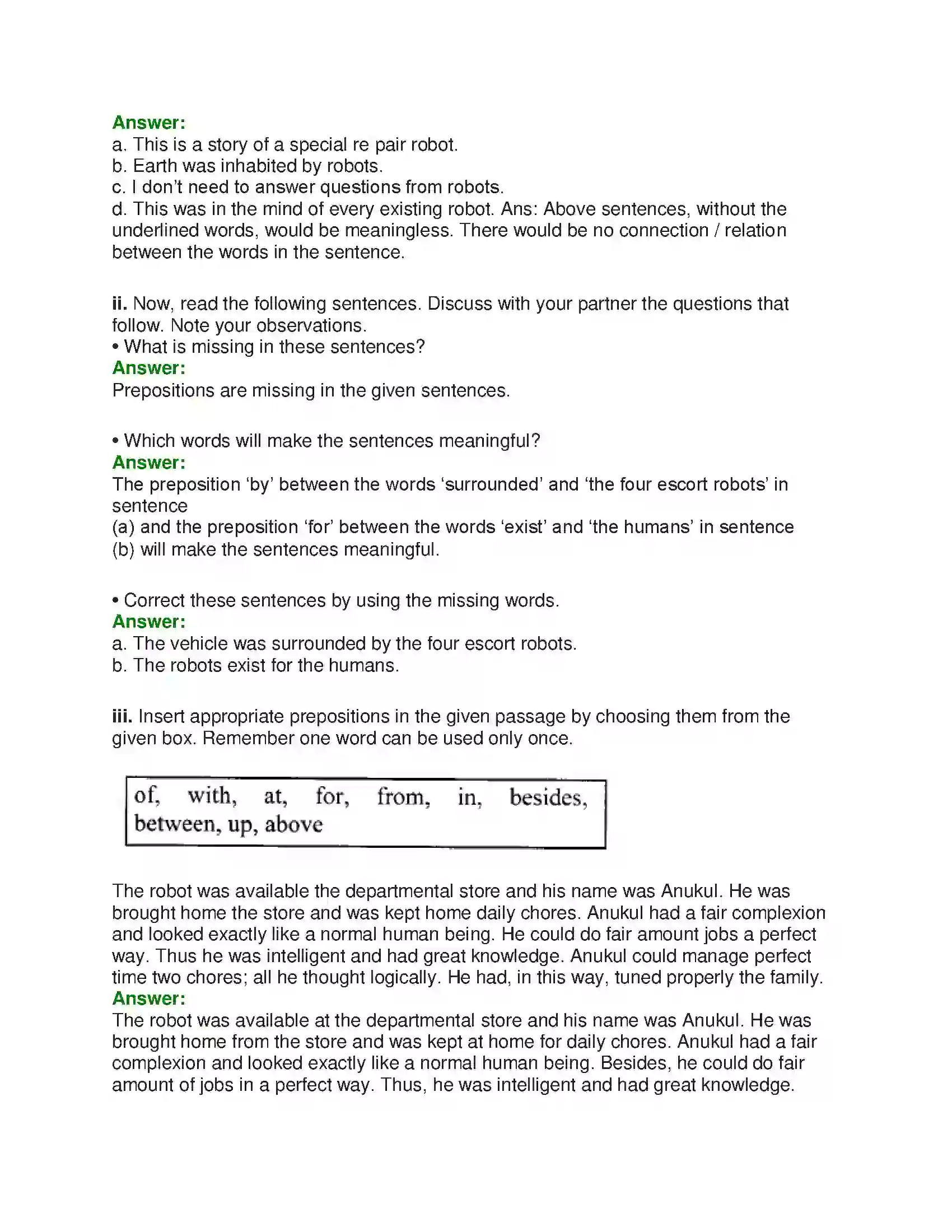 Maharashtra Board Class 10th English 4.3 The Curious Robot - Science & Technology Solution 21