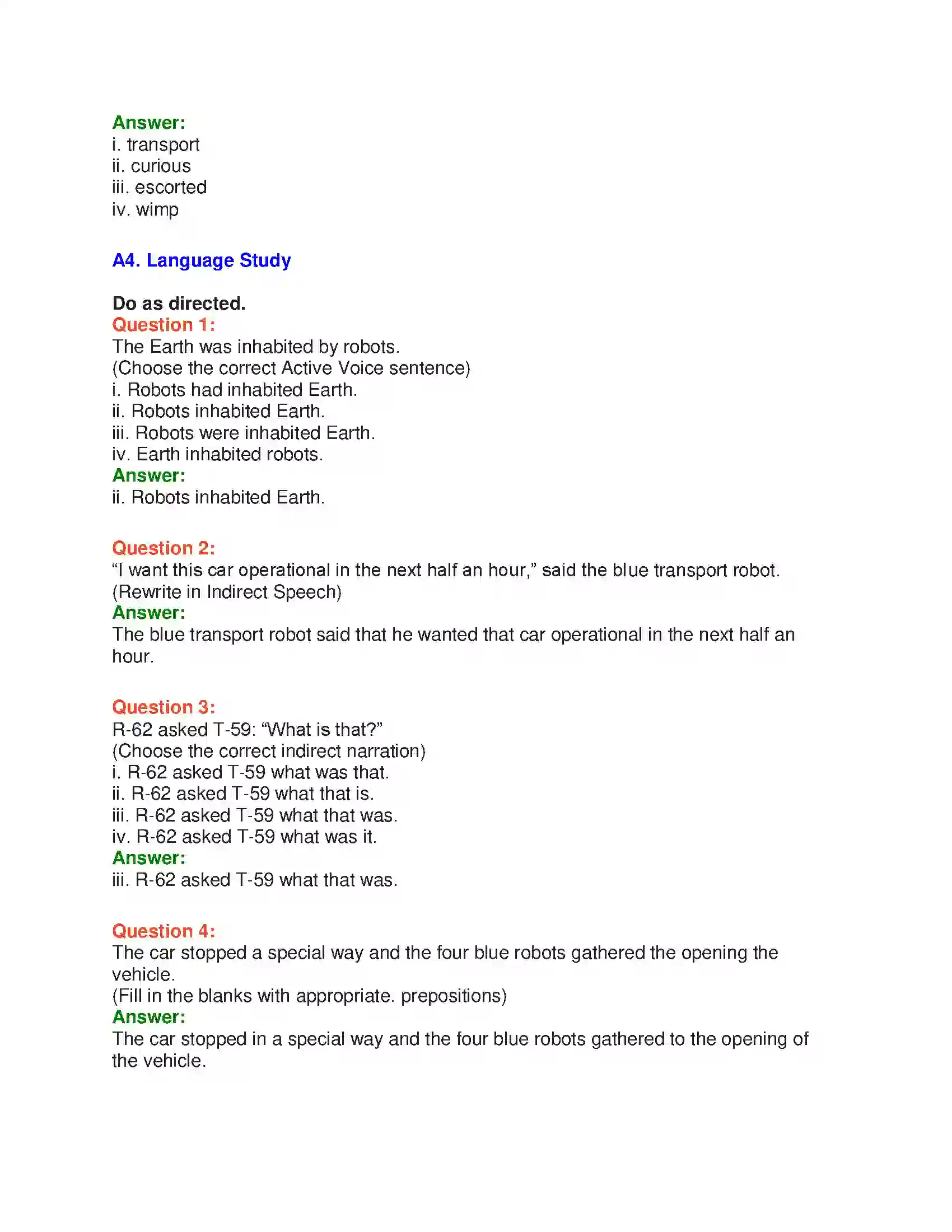 Maharashtra Board Class 10th English 4.3 The Curious Robot - Science & Technology Solution 7