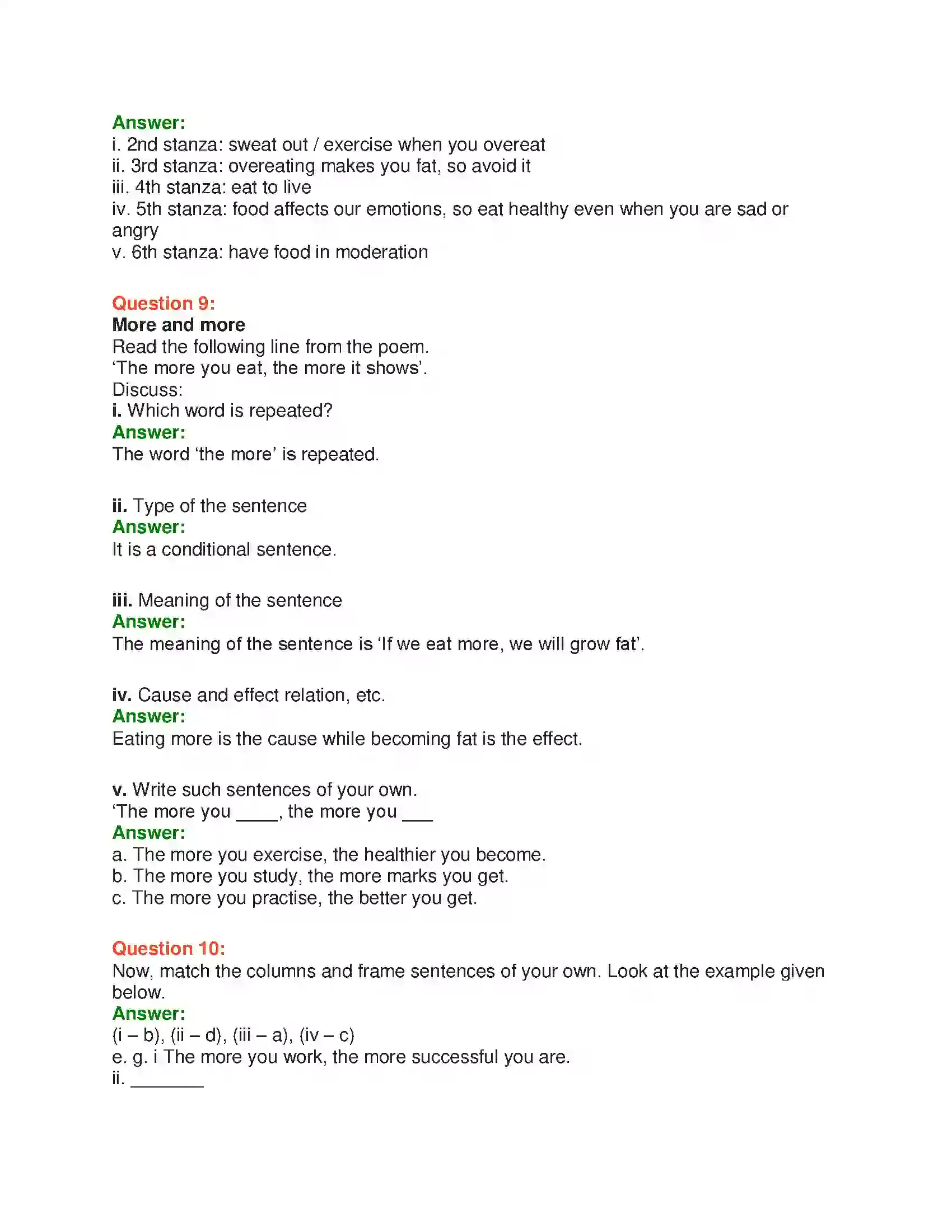 Maharashtra Board Class 10th English 5.1 Food & Health - Food & Health Solution 12
