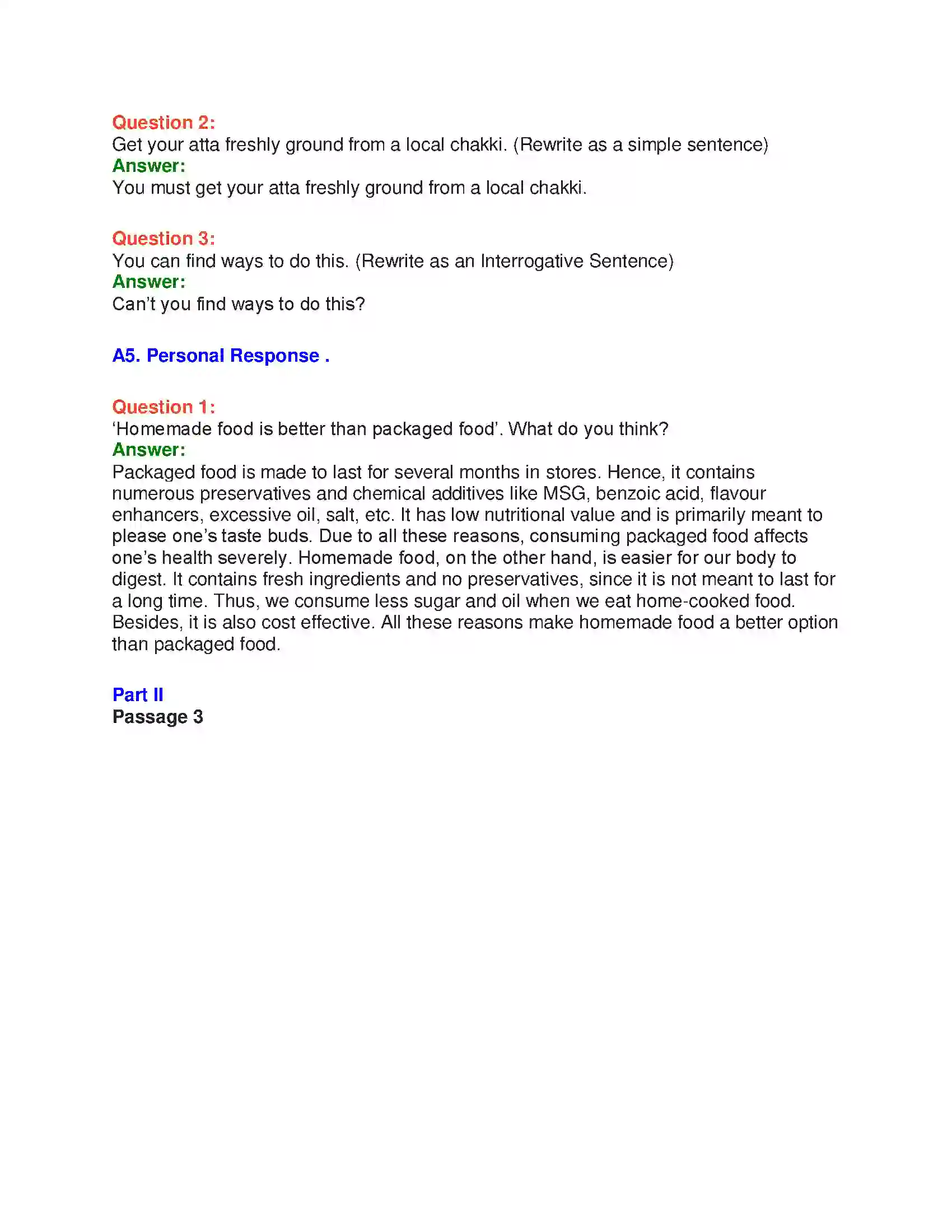 Maharashtra Board Class 10th English 5.2 Food As Love - Food & Health Solution 12