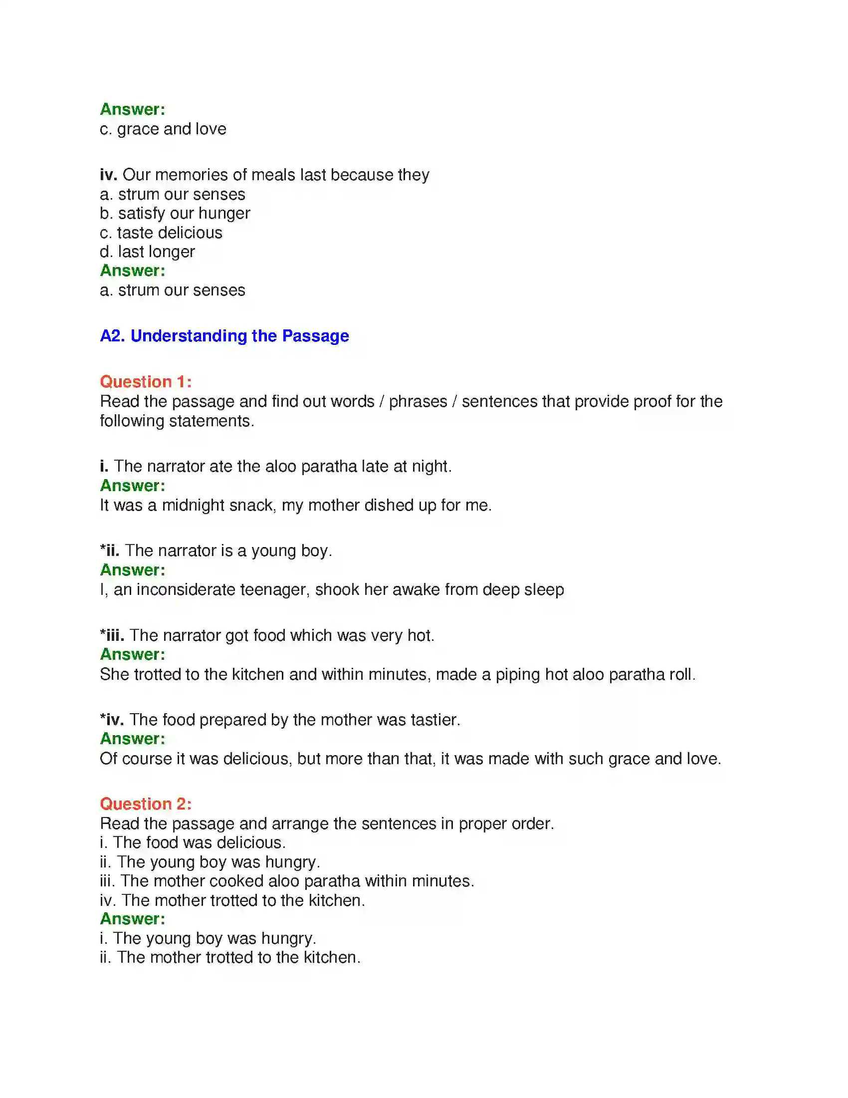Maharashtra Board Class 10th English 5.2 Food As Love - Food & Health Solution 4