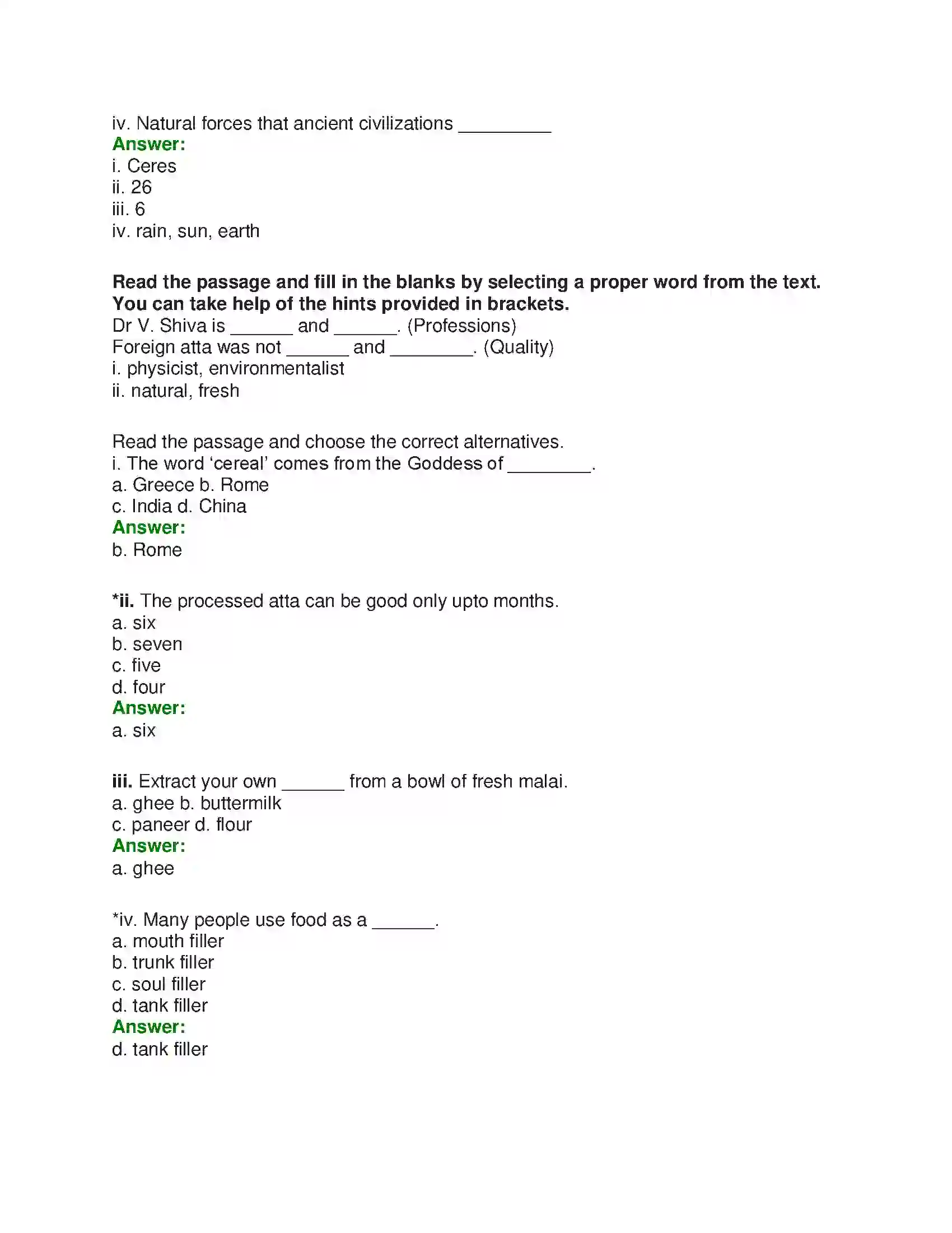 Maharashtra Board Class 10th English 5.2 Food As Love - Food & Health Solution 8