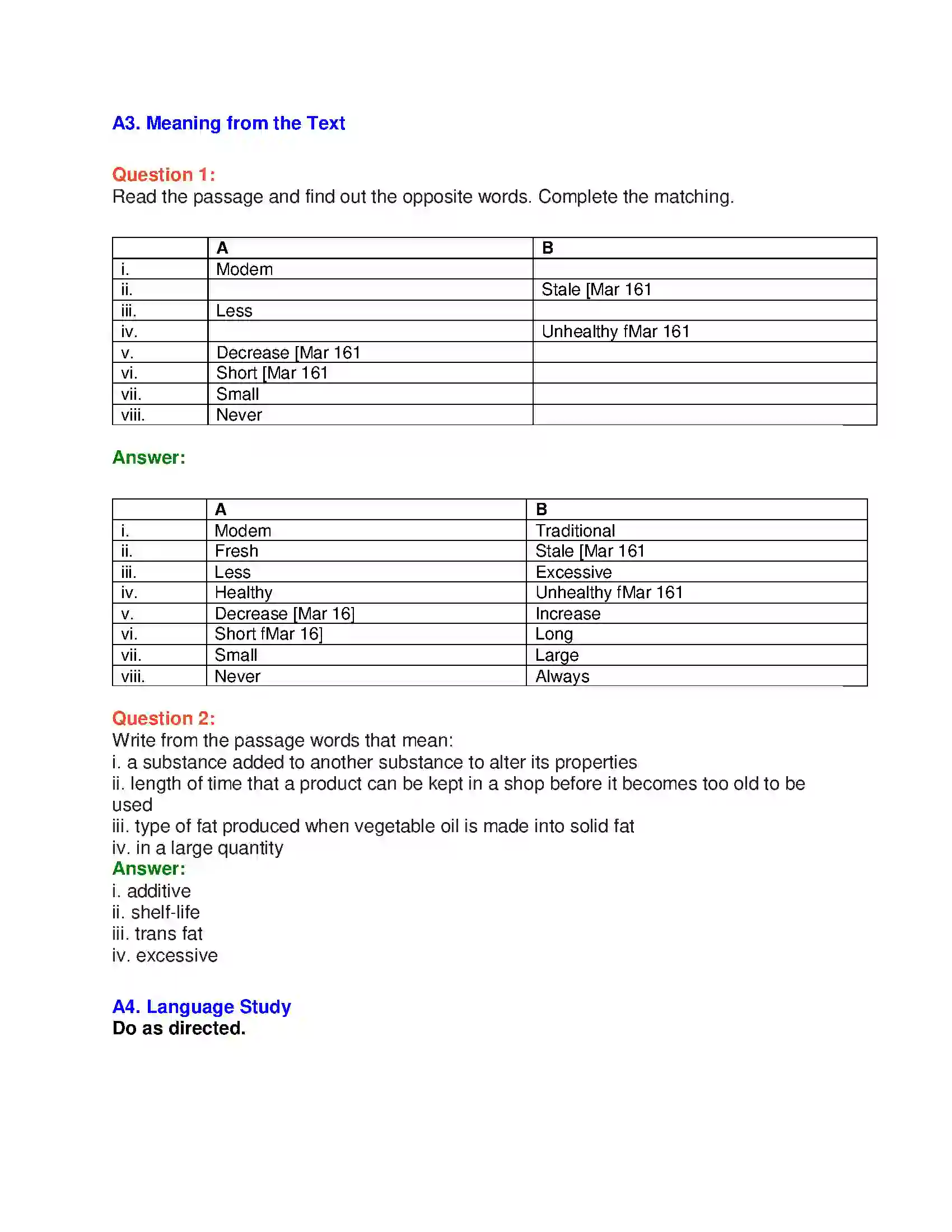 Maharashtra Board Class 10th English 5.3 Quick Fix Food - Food & Health Solution 11