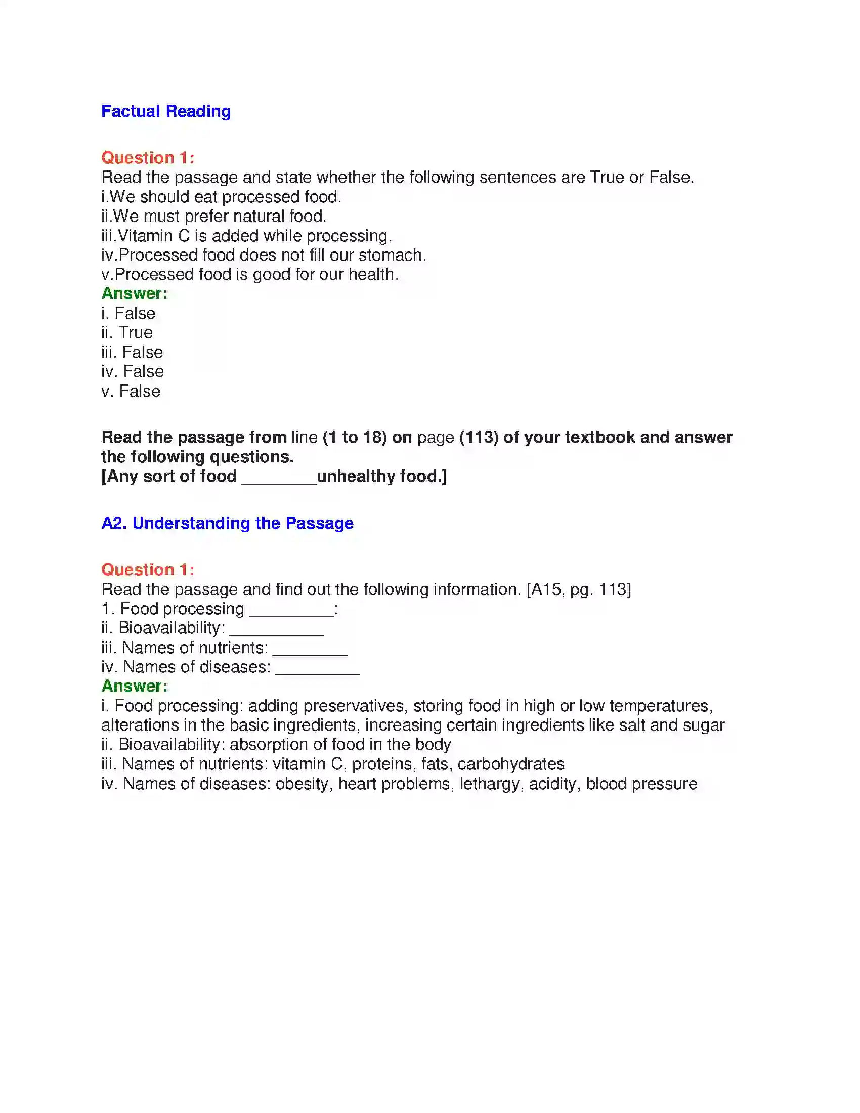 Maharashtra Board Class 10th English 5.3 Quick Fix Food - Food & Health Solution 14