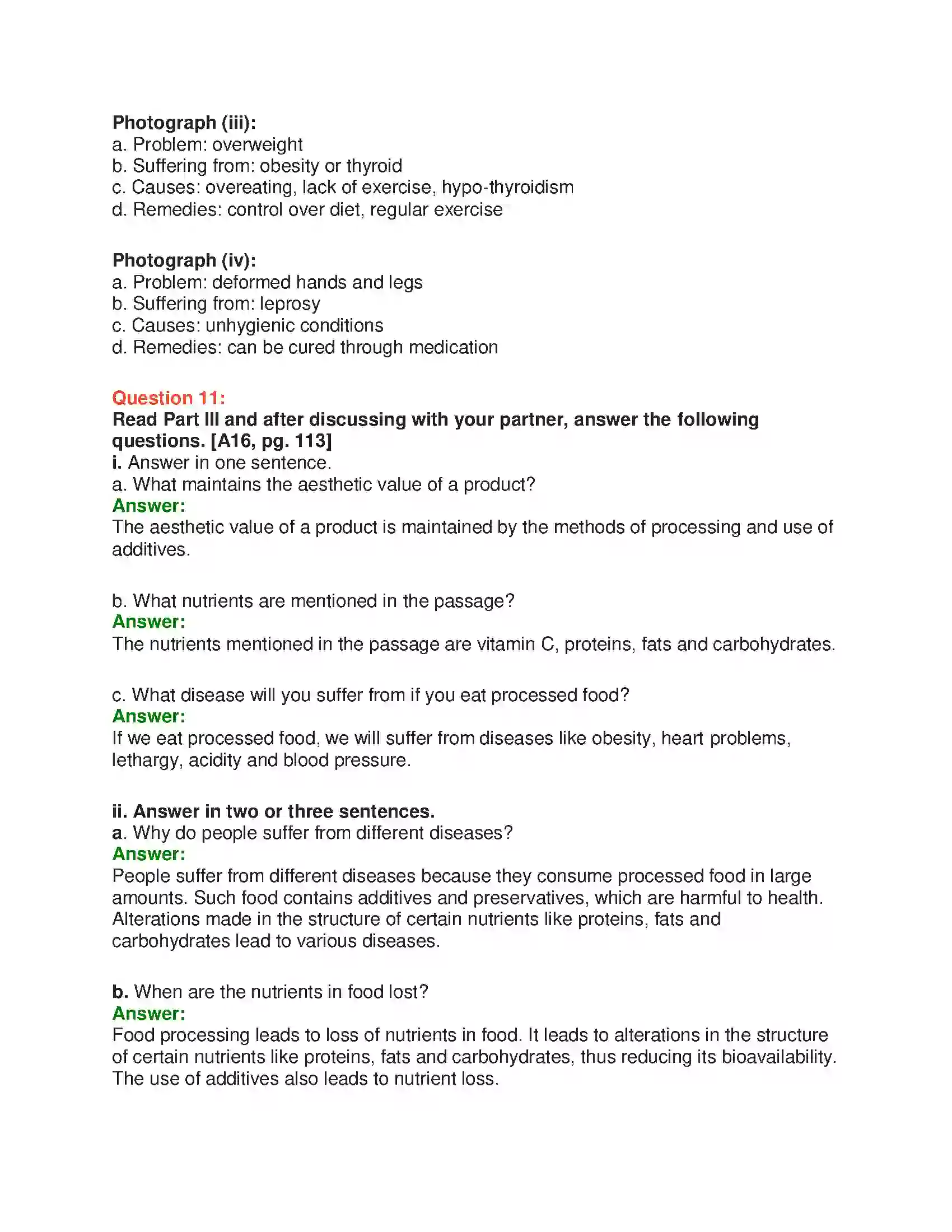 Maharashtra Board Class 10th English 5.3 Quick Fix Food - Food & Health Solution 25