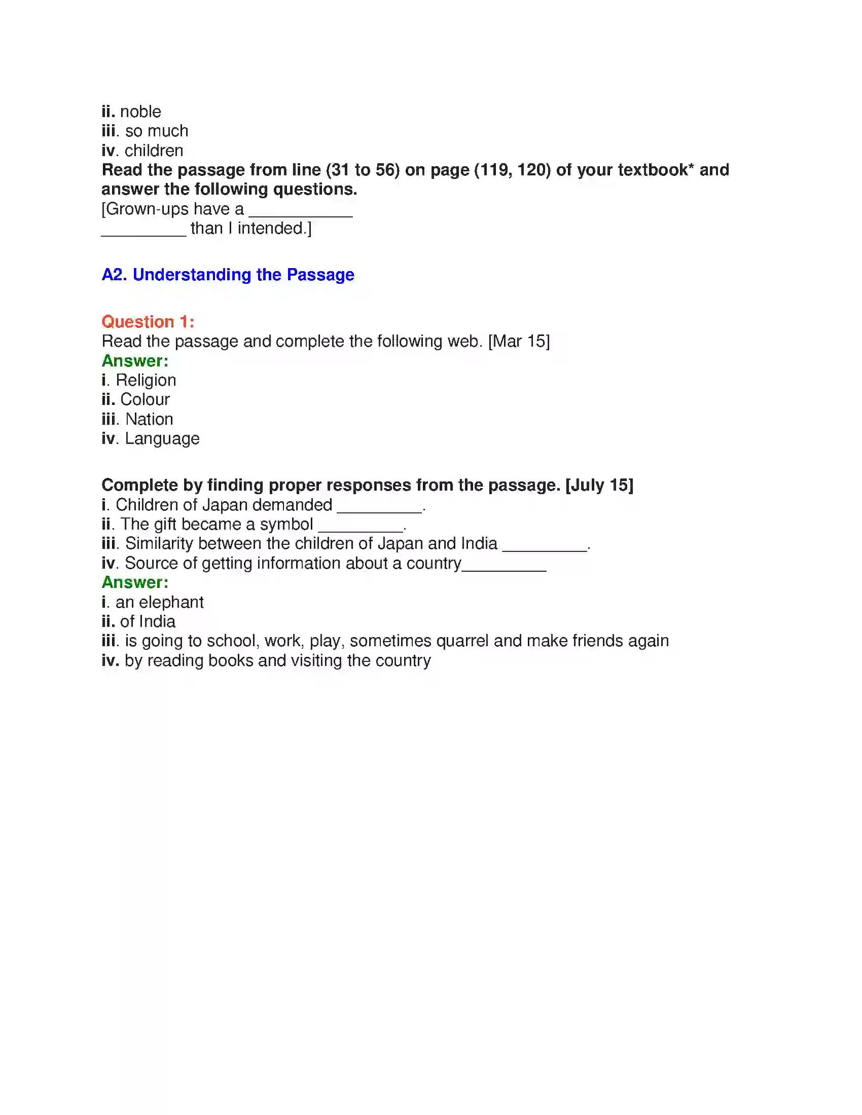 Maharashtra Board Class 10th English 6.1 Nehru’s Letter to Children - Nature & Environment Solution 11