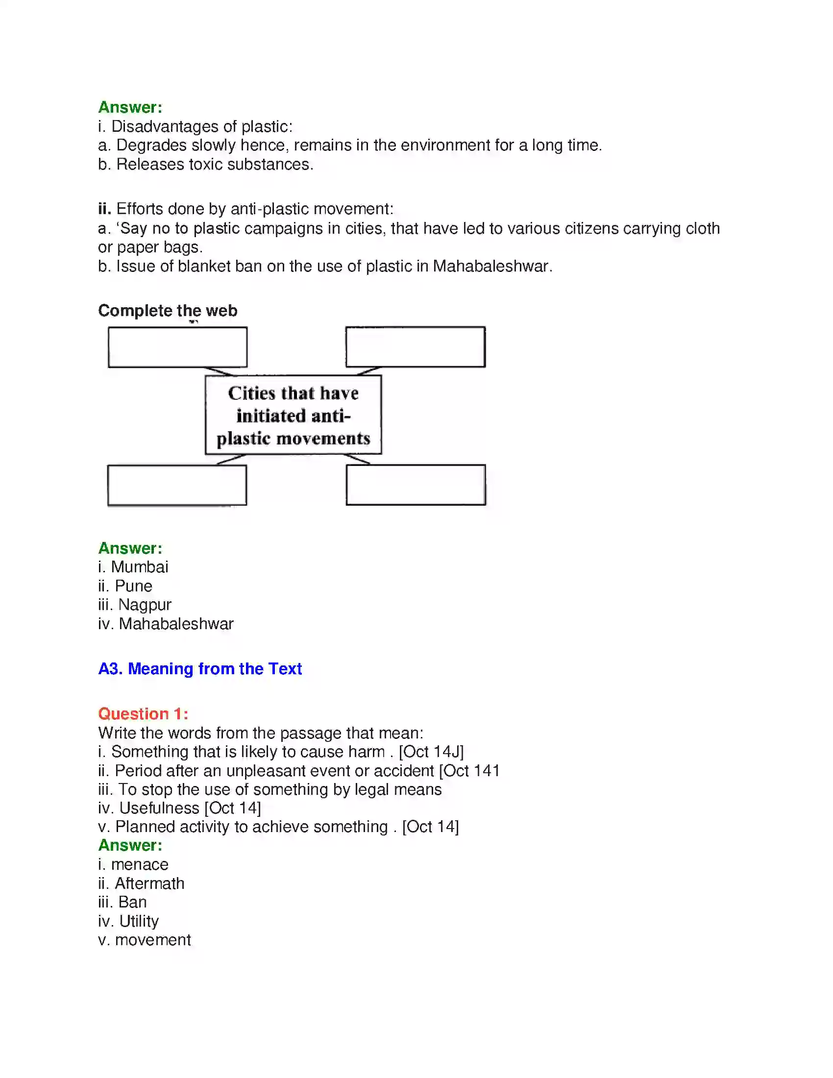 Maharashtra Board Class 10th English 6.2 Saving the Environment - Nature & Environment Solution 15