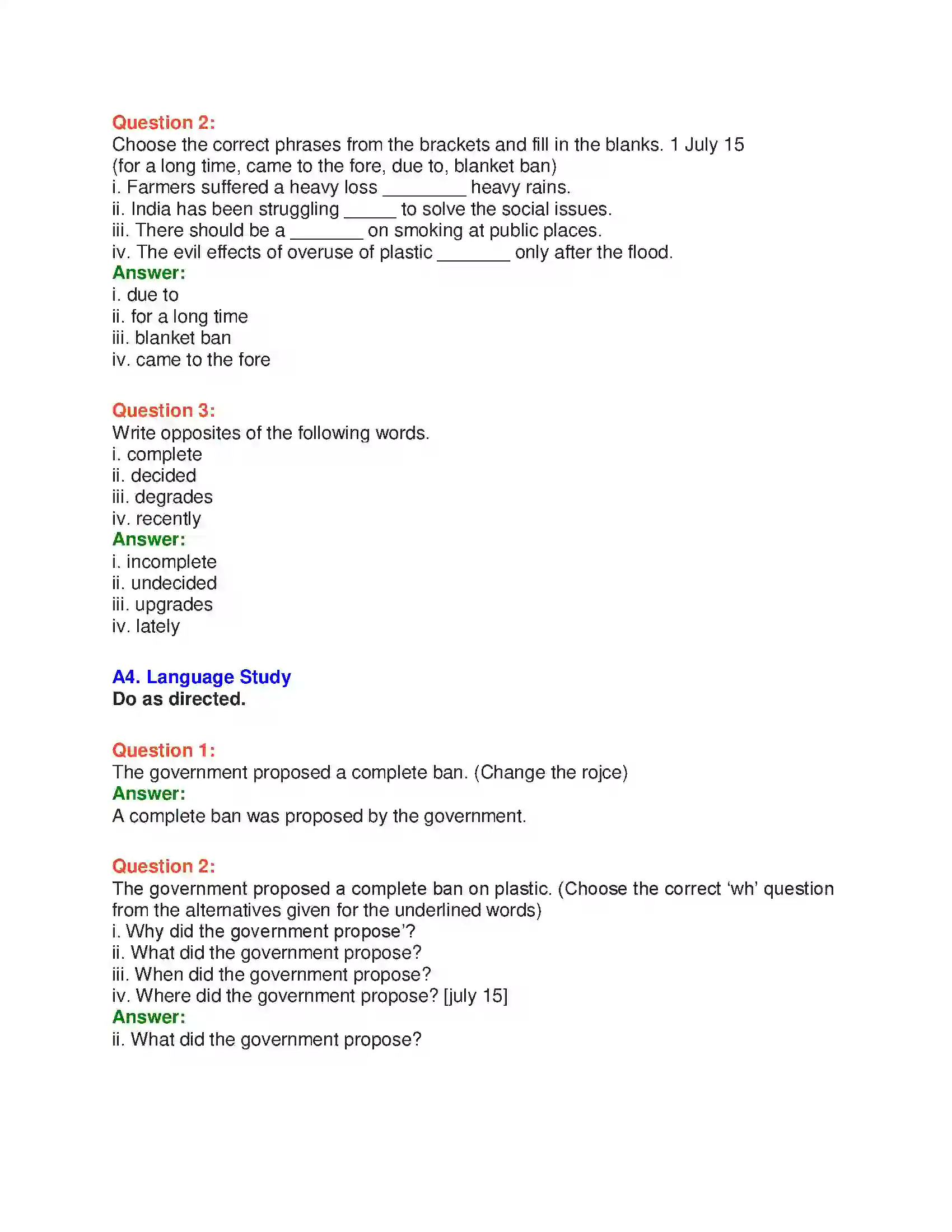 Maharashtra Board Class 10th English 6.2 Saving the Environment - Nature & Environment Solution 16