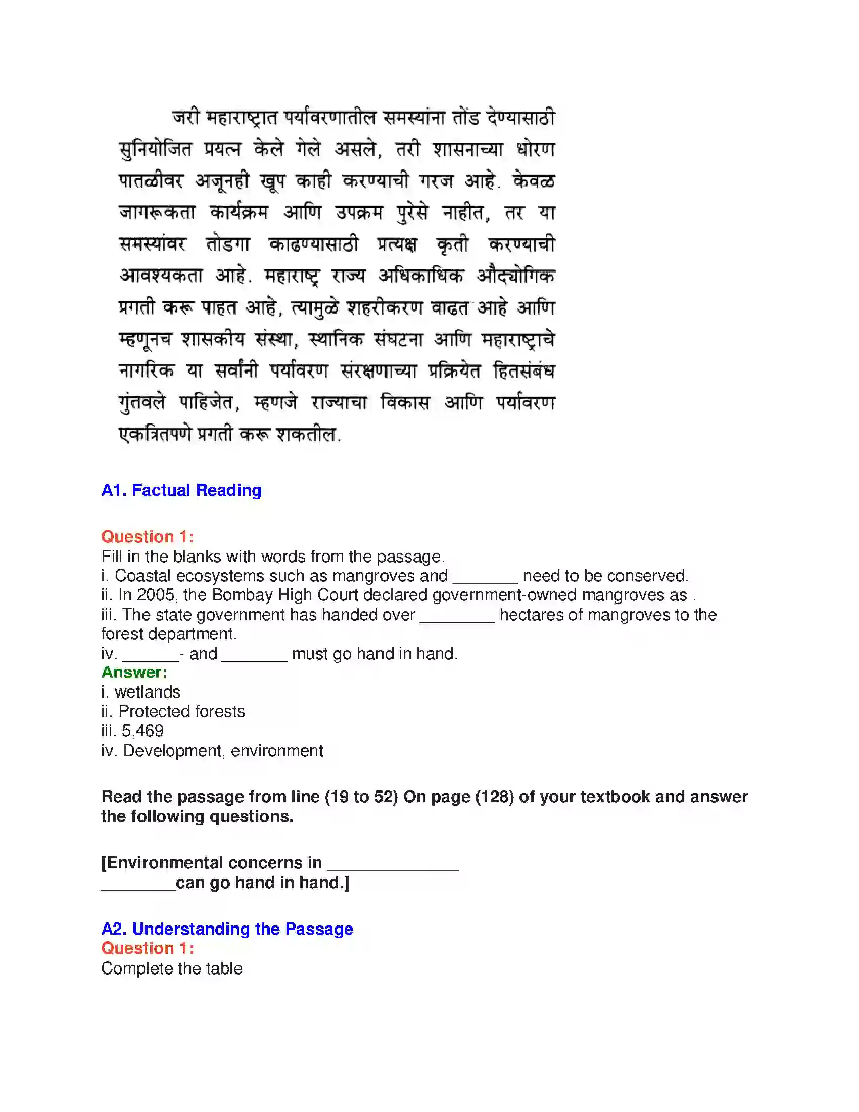 Maharashtra Board Class 10th English 6.2 Saving the Environment - Nature & Environment Solution 20