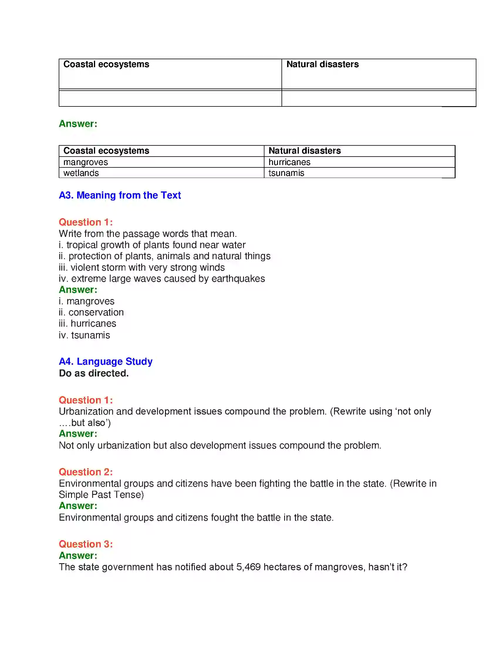 Maharashtra Board Class 10th English 6.2 Saving the Environment - Nature & Environment Solution 21