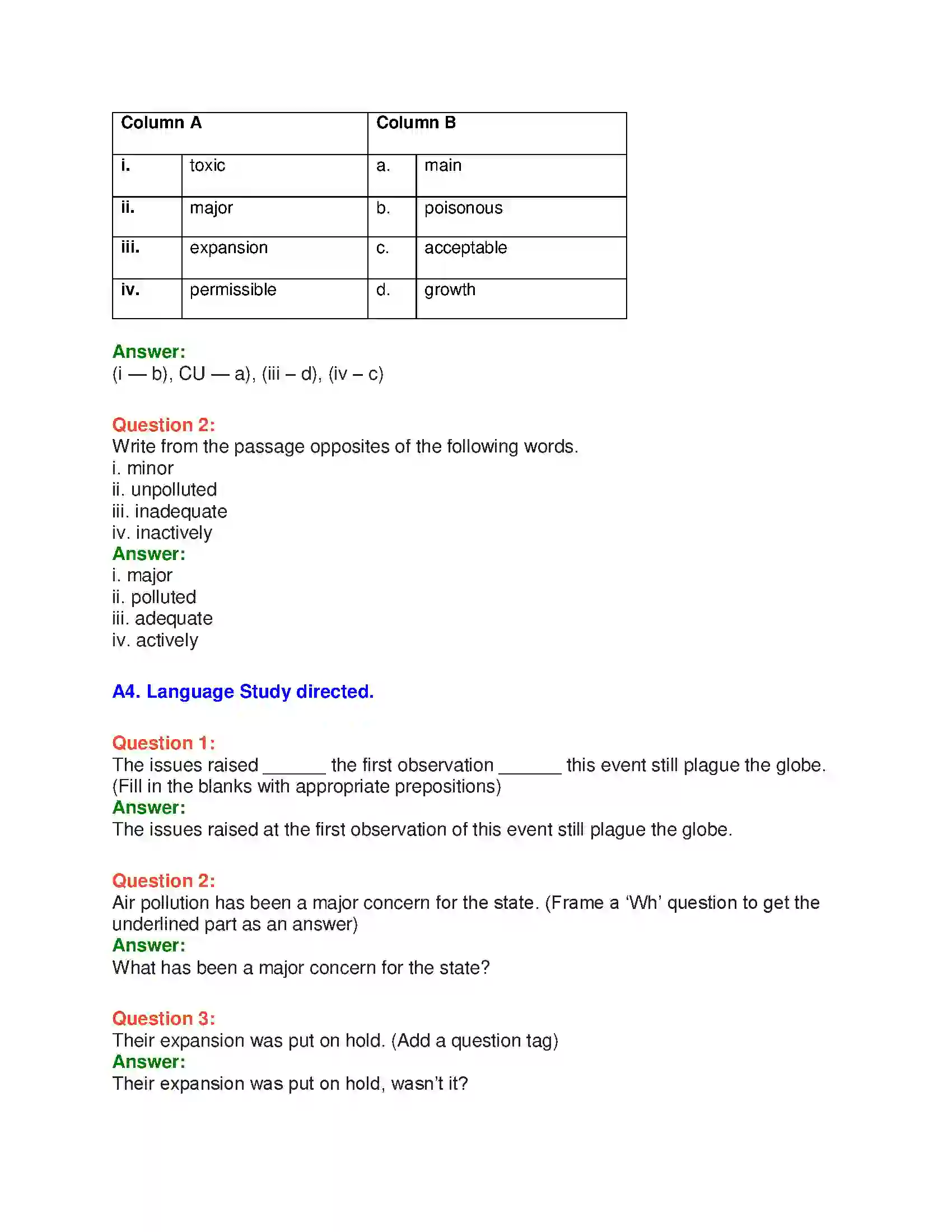 Maharashtra Board Class 10th English 6.2 Saving the Environment - Nature & Environment Solution 7