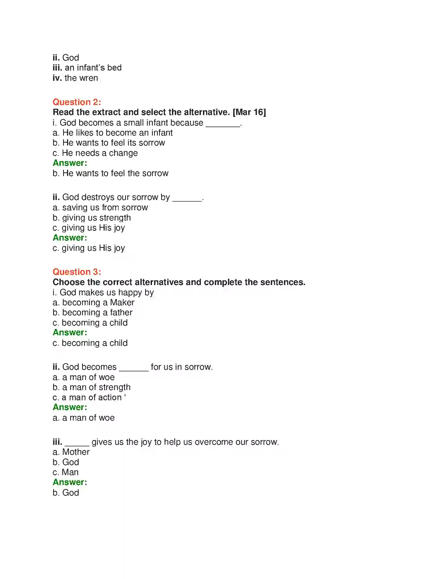 Maharashtra Board Class 10th English 7.1 On Another’s Sorrow - People & Personalities Solution 5
