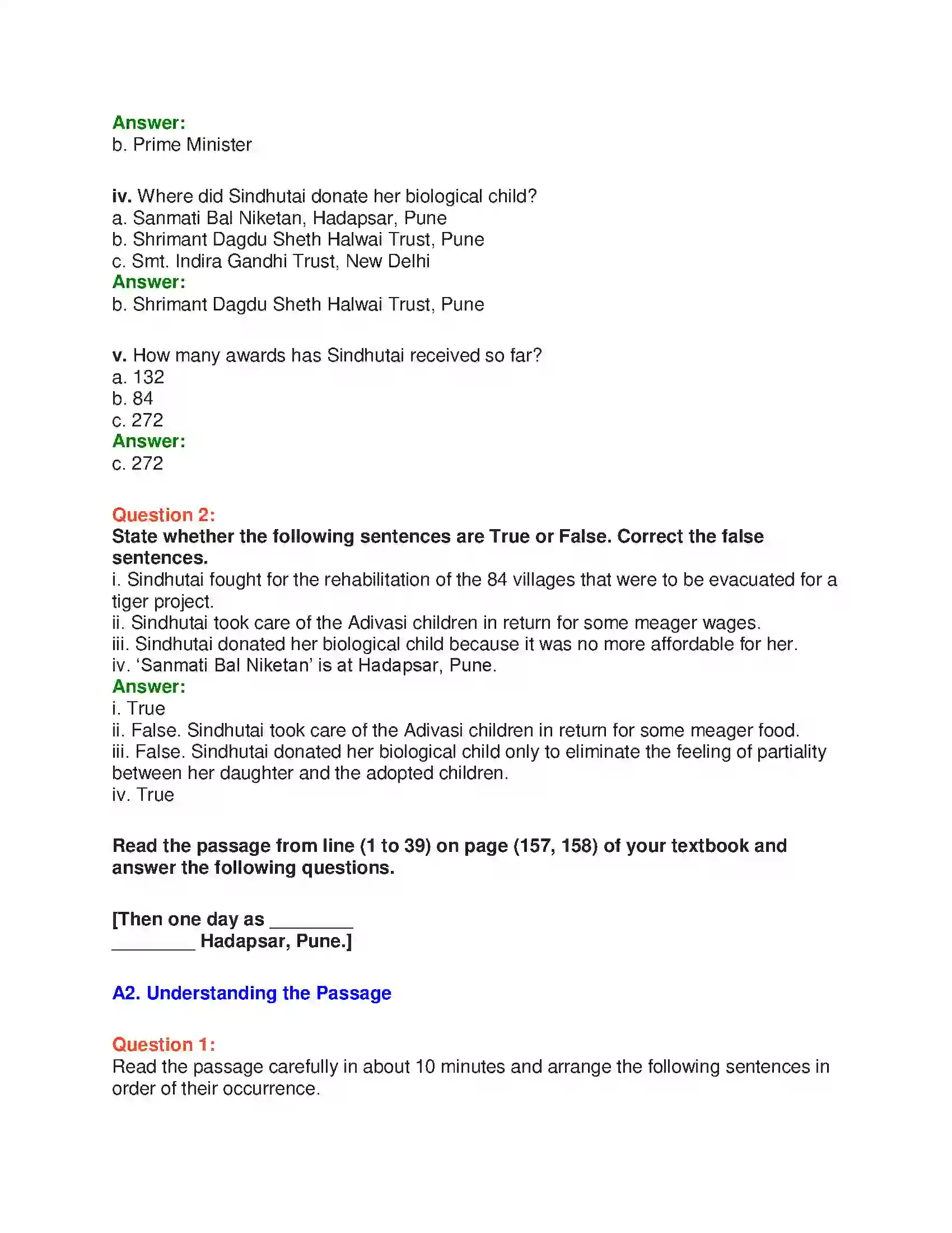 Maharashtra Board Class 10th English 7.3 Mai - People & Personalities Solution 17