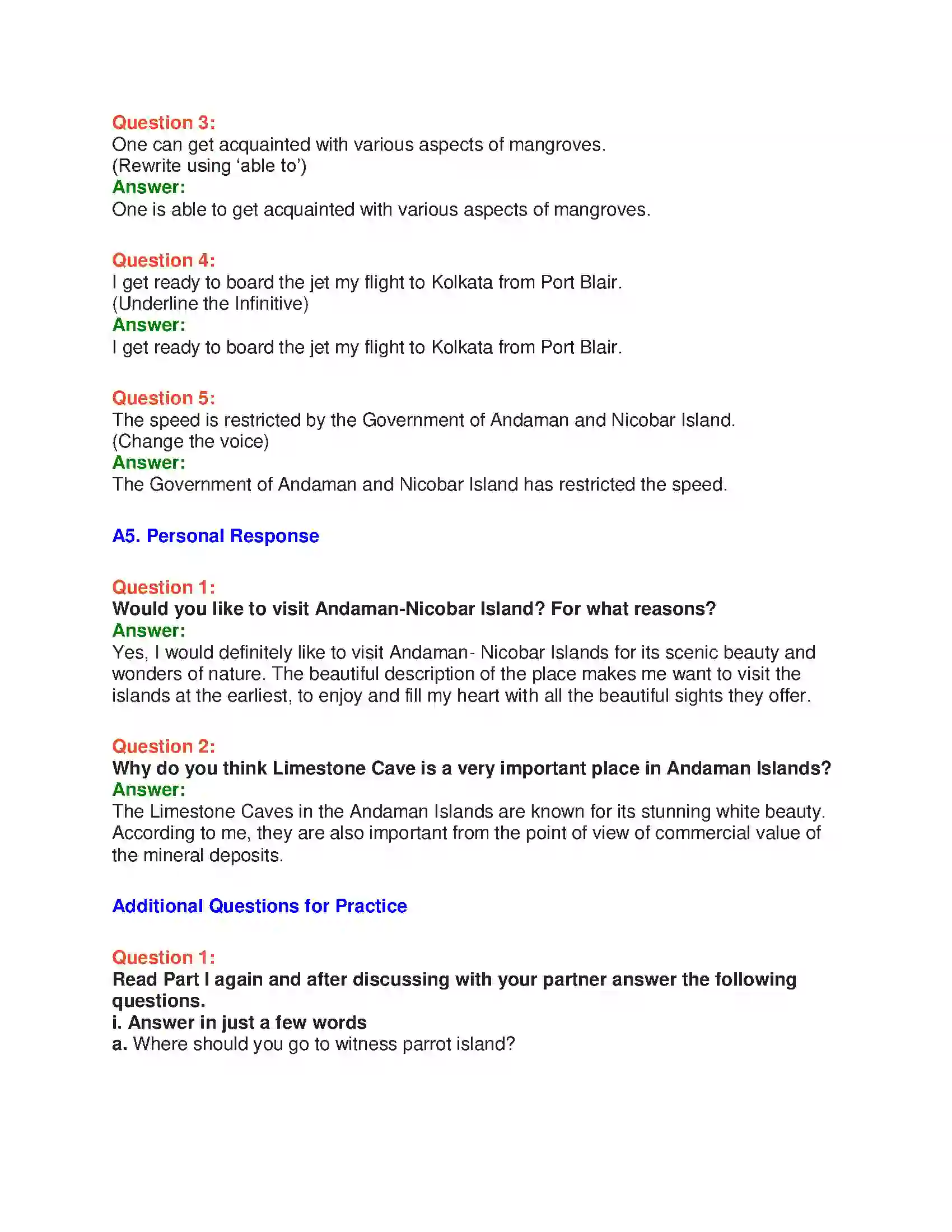 Maharashtra Board Class 10th English 8.1 Unexplored Beauty - India & Neighbours Solution 16