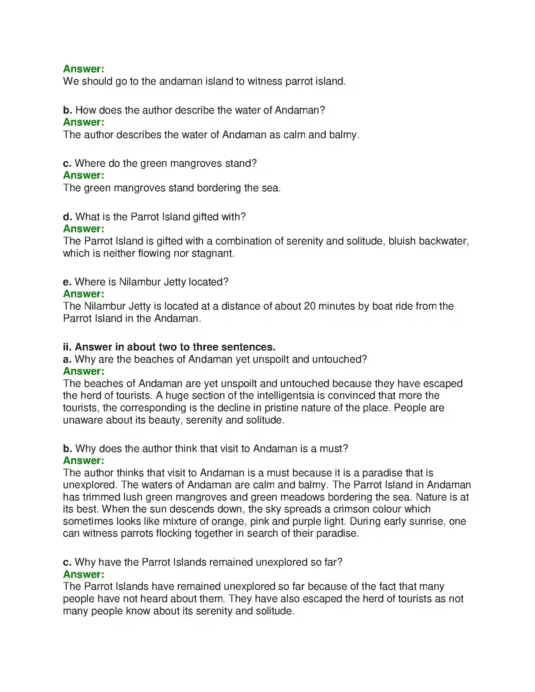 Maharashtra Board Class 10th English 8.1 Unexplored Beauty - India & Neighbours Solution 17