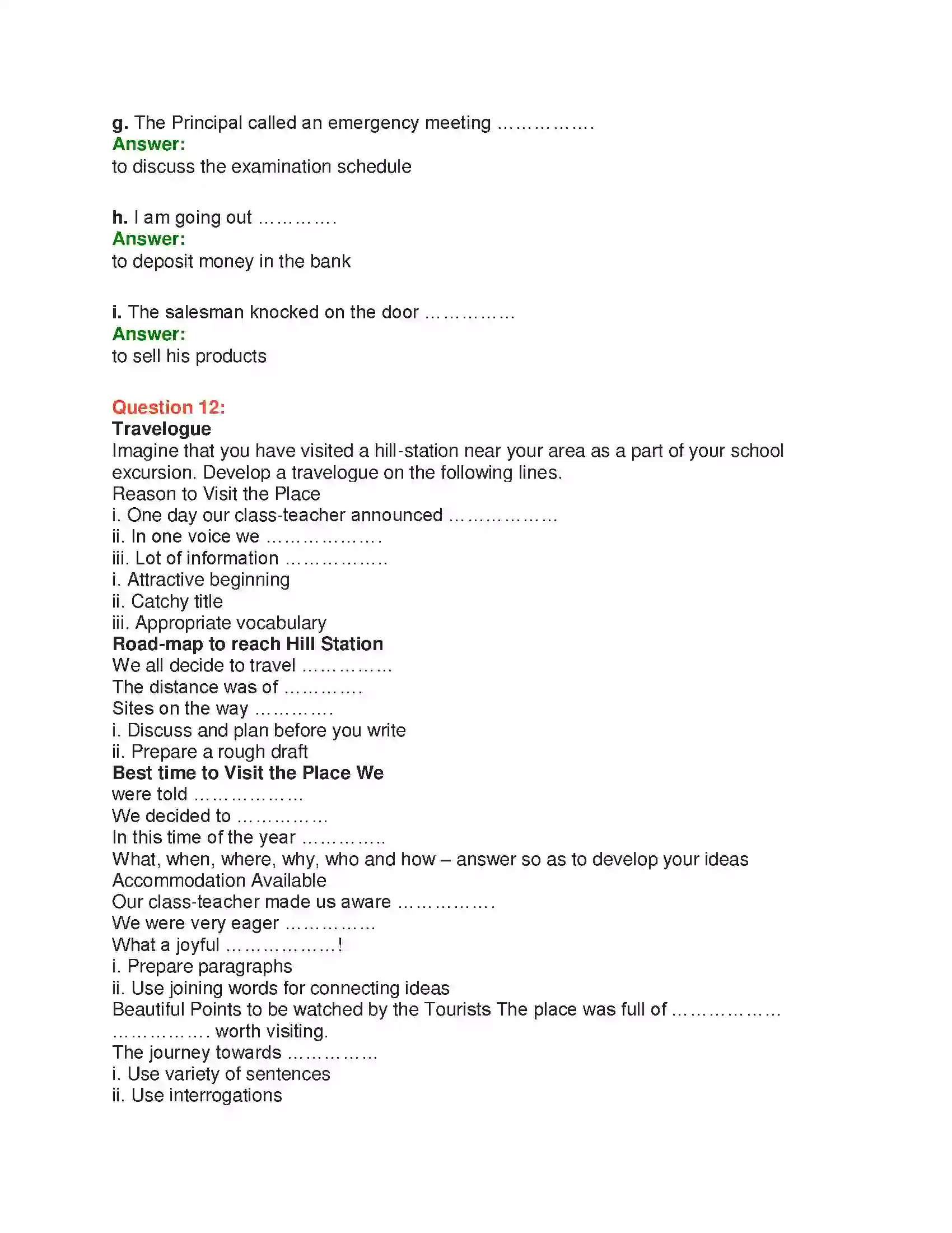 Maharashtra Board Class 10th English 8.1 Unexplored Beauty - India & Neighbours Solution 27