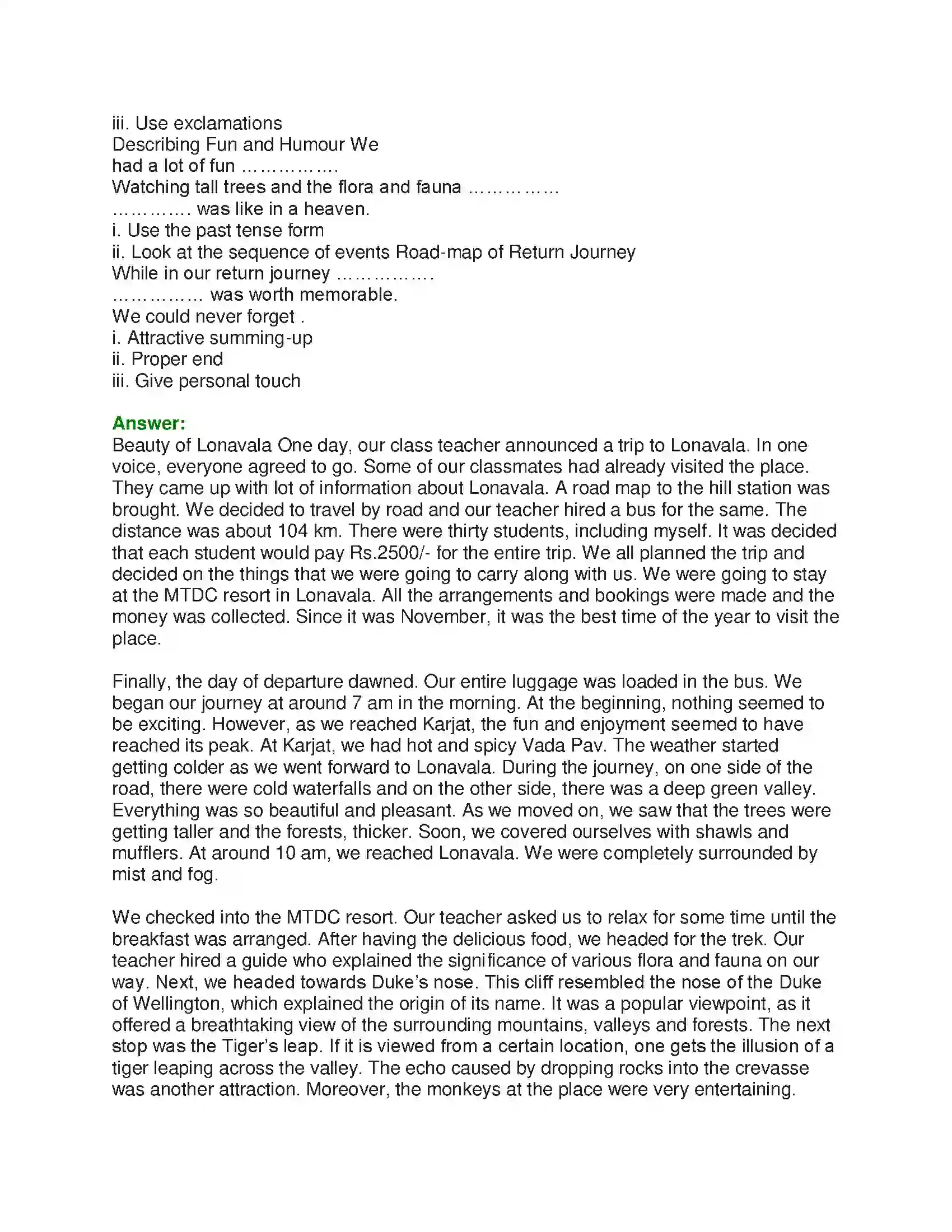 Maharashtra Board Class 10th English 8.1 Unexplored Beauty - India & Neighbours Solution 28