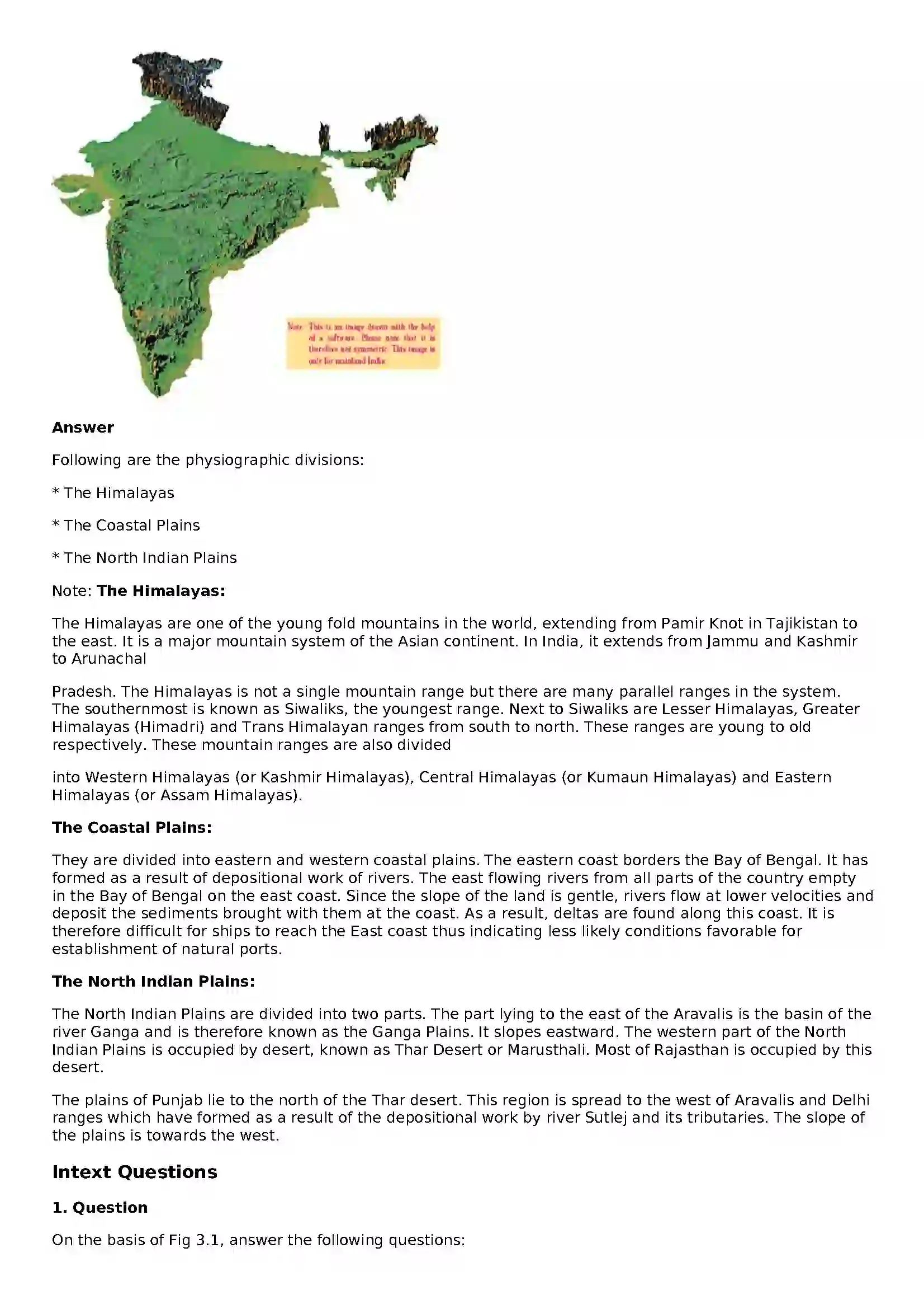 Maharashtra Board Class 10th Geography - English Medium Physiography and Drainage Solution 7