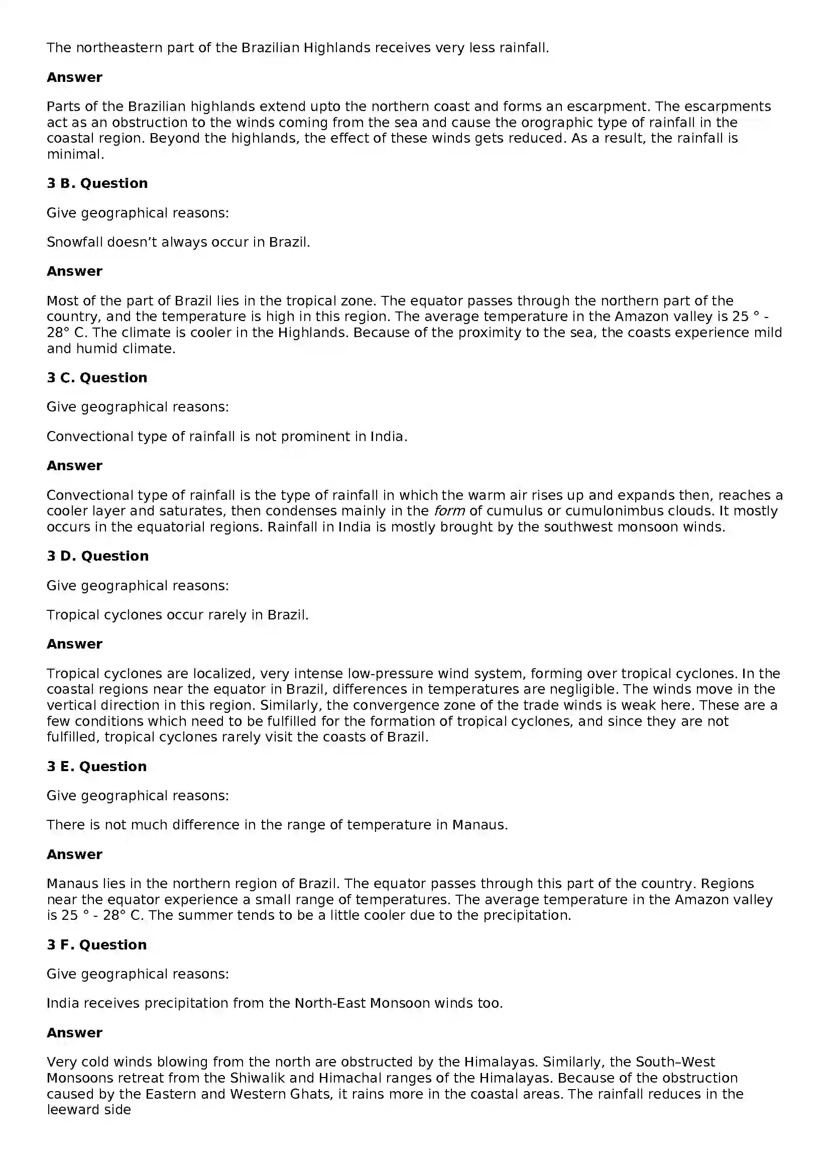 Maharashtra Board Class 10th Geography - English Medium Climate Solution 2