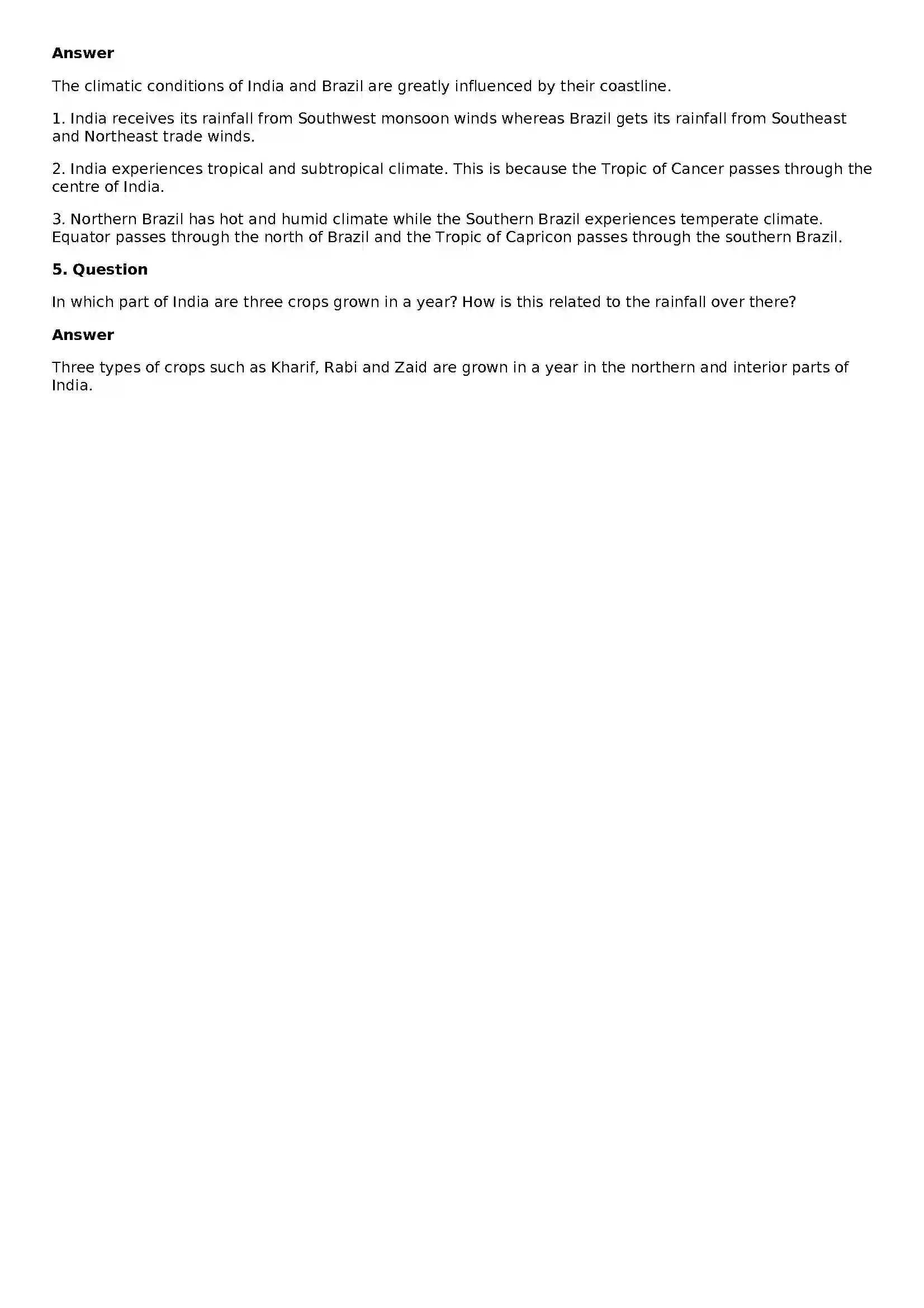 Maharashtra Board Class 10th Geography - English Medium Climate Solution 8