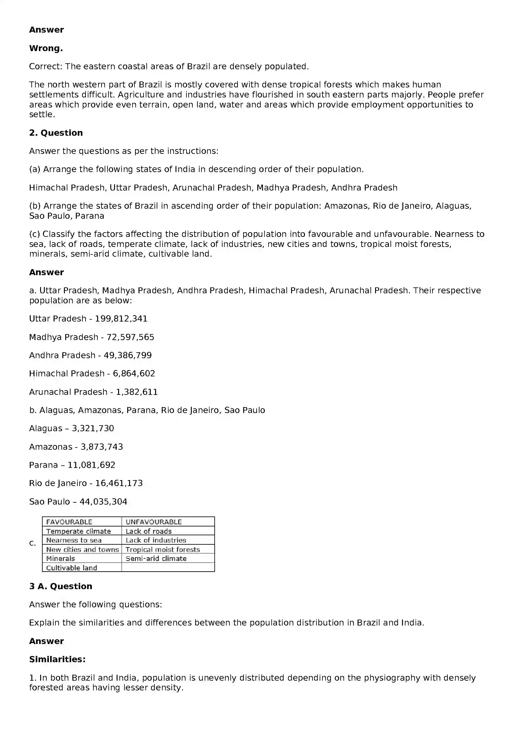 Maharashtra Board Class 10th Geography - English Medium Population Solution 2