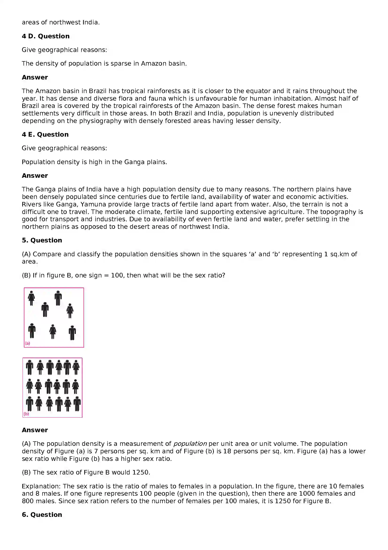 Maharashtra Board Class 10th Geography - English Medium Population Solution 4