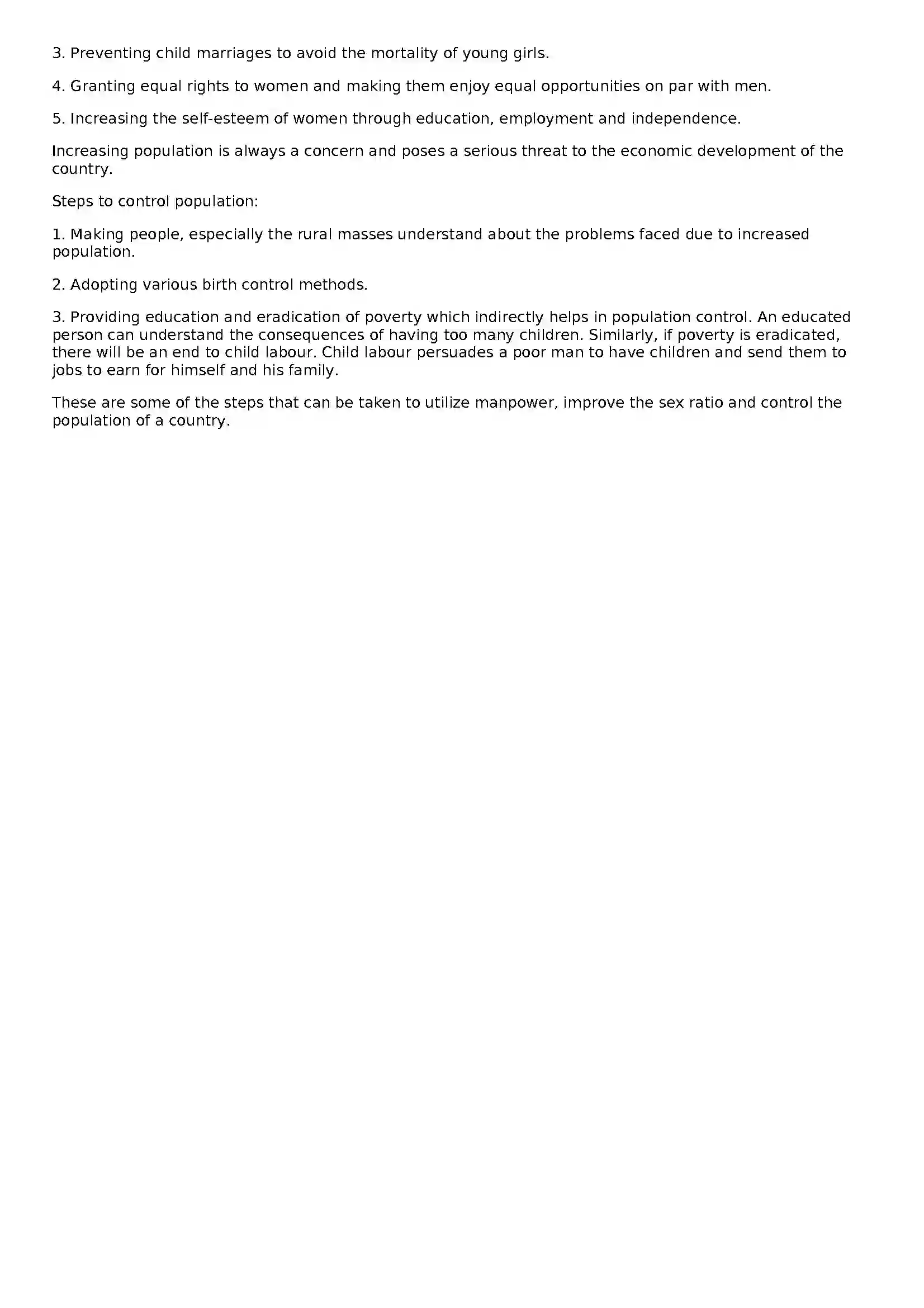 Maharashtra Board Class 10th Geography - English Medium Population Solution 7