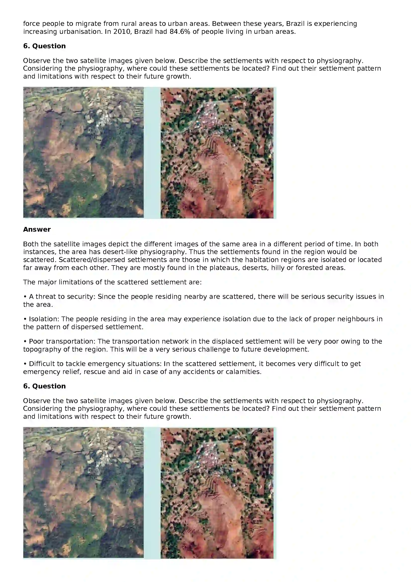 Maharashtra Board Class 10th Geography - English Medium Human Settlements Solution 20