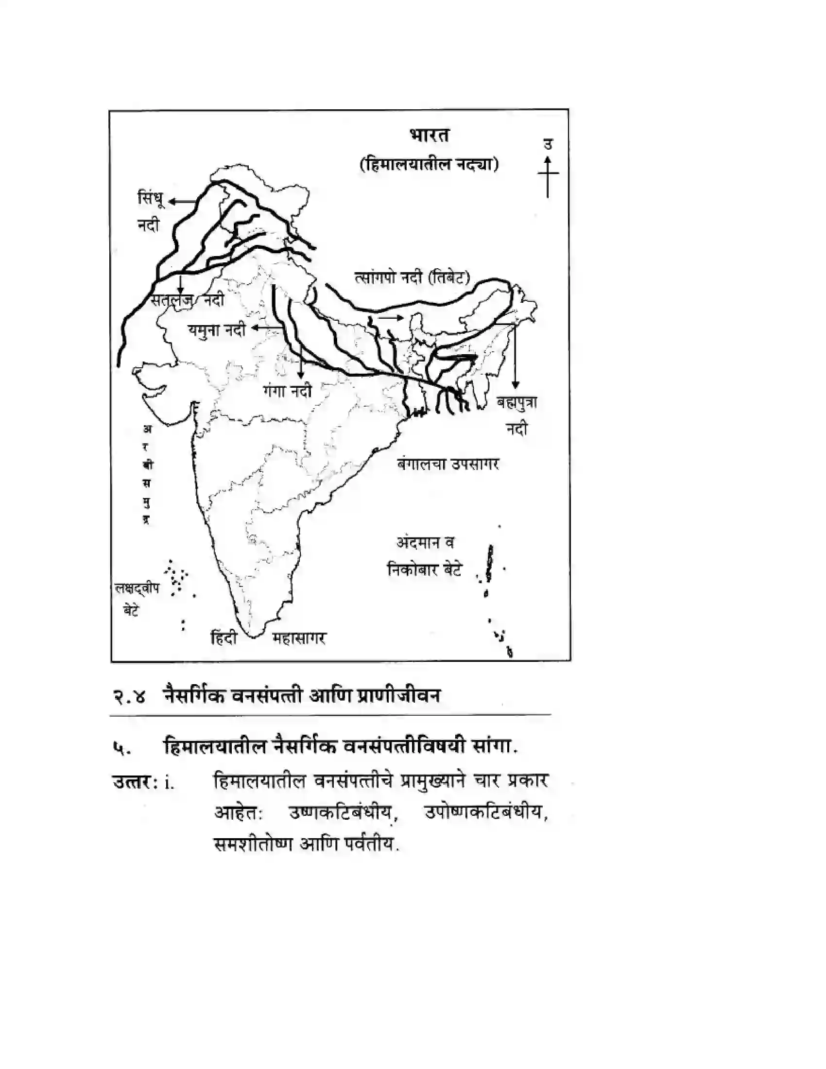 Maharashtra Board Class 10th Geography & Economics - Marathi Medium उत्तरेकडील पर्वतीय प्रदेश Solution 29