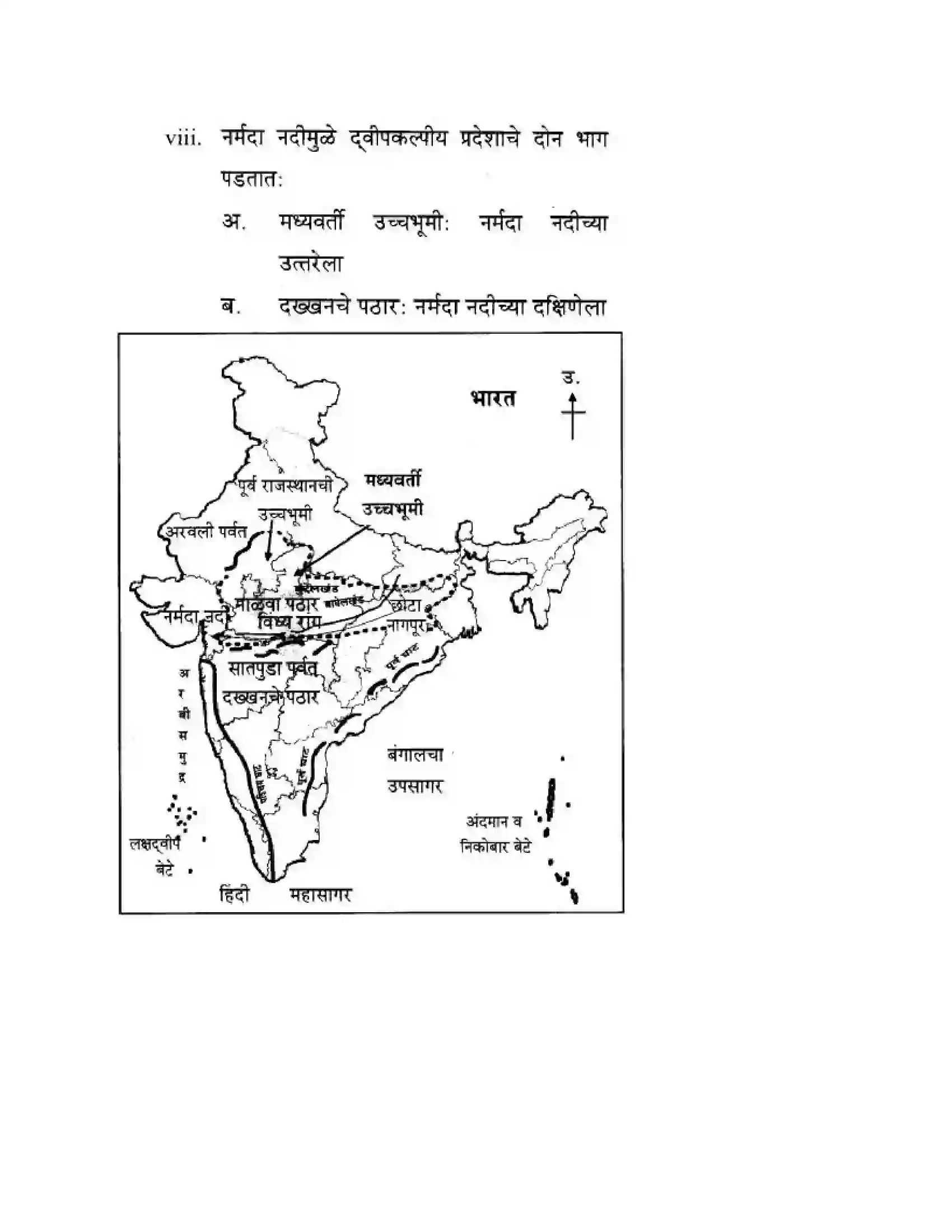 Maharashtra Board Class 10th Geography & Economics - Marathi Medium दवीपकल्पीय पठारी प्रदेश- मध्यवर्ती उच्चाभूमी Solution 18