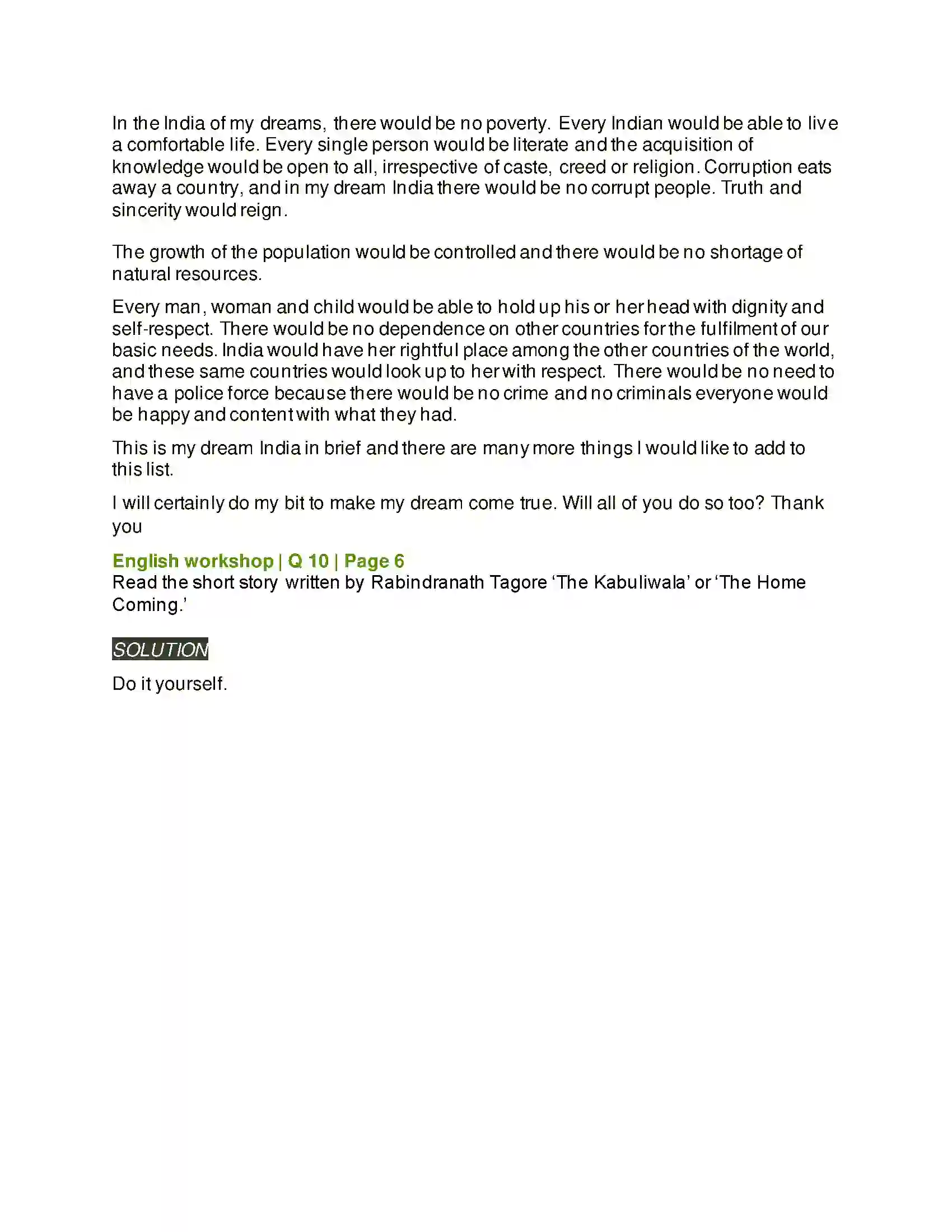 Maharashtra Board Class 10th Kumarbharati - English Medium 1.1 Where the Mind is Without Fear Solution 13