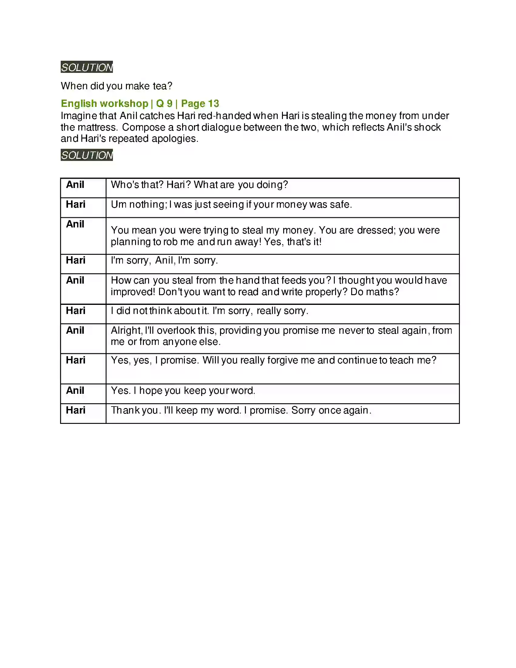 Maharashtra Board Class 10th Kumarbharati - English Medium 1.2 The Thief’s Story Solution 11