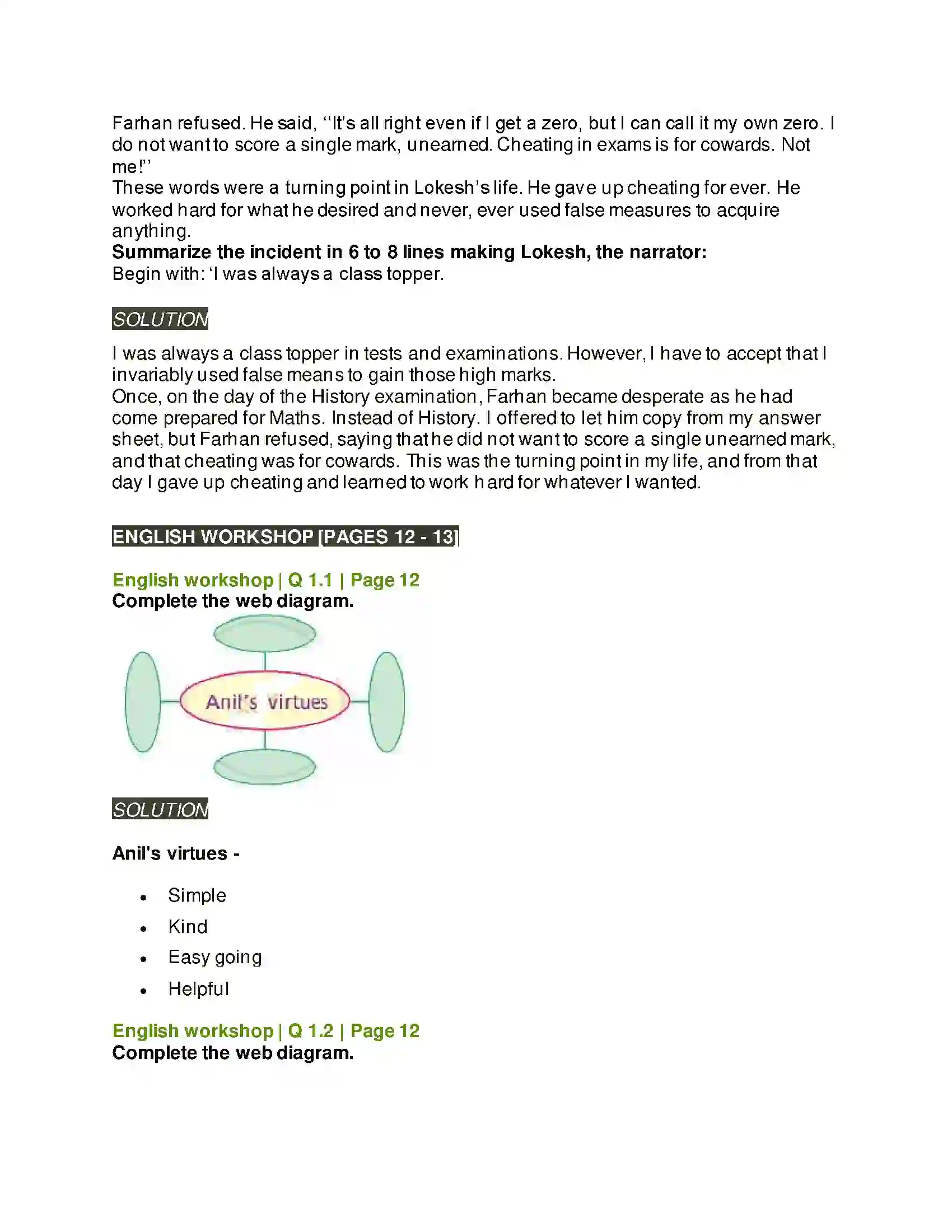 Maharashtra Board Class 10th Kumarbharati - English Medium 1.2 The Thief’s Story Solution 2