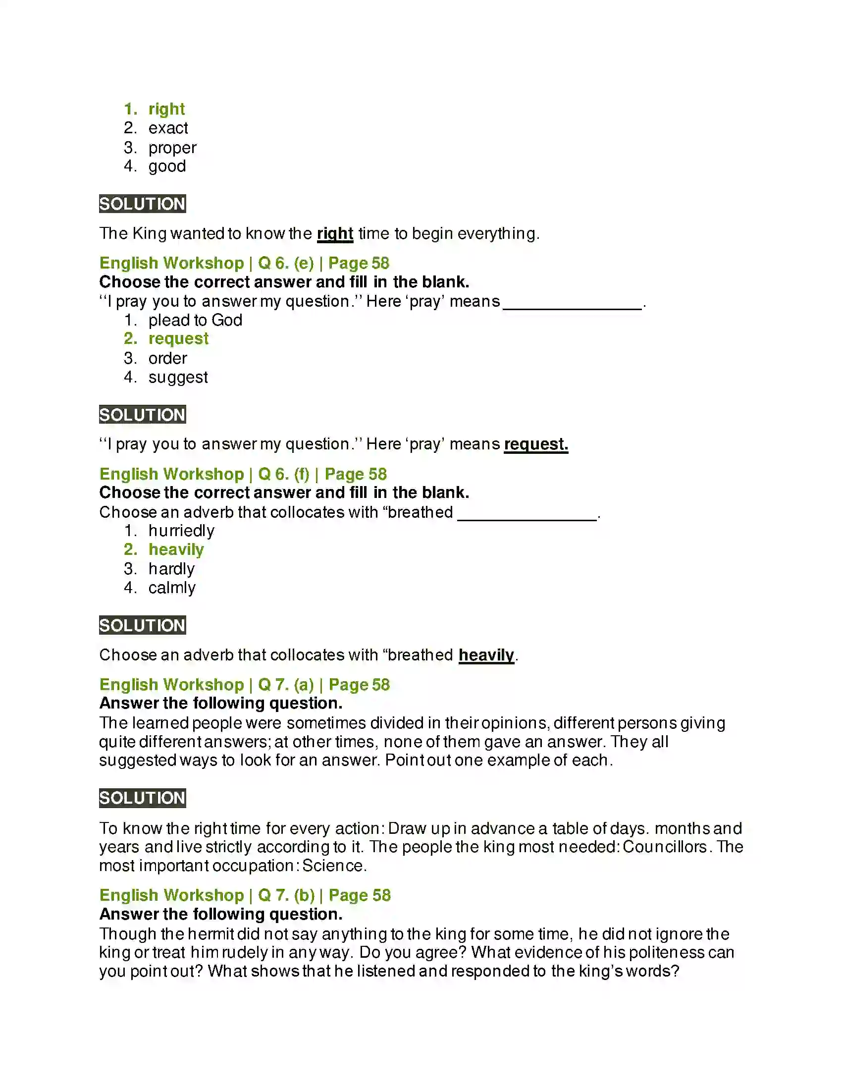 Maharashtra Board Class 10th Kumarbharati - English Medium 2.2 Three Questions Solution 10