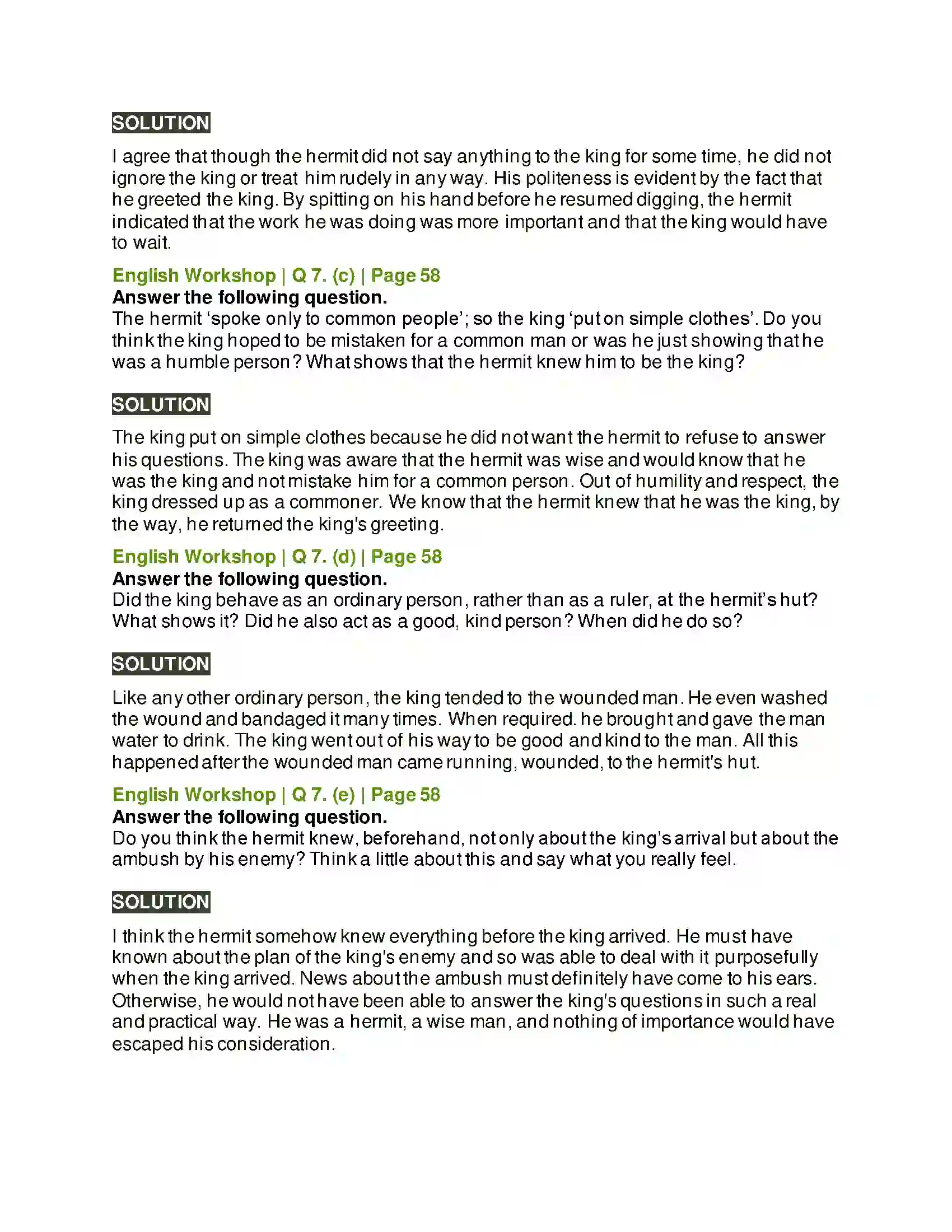 Maharashtra Board Class 10th Kumarbharati - English Medium 2.2 Three Questions Solution 11