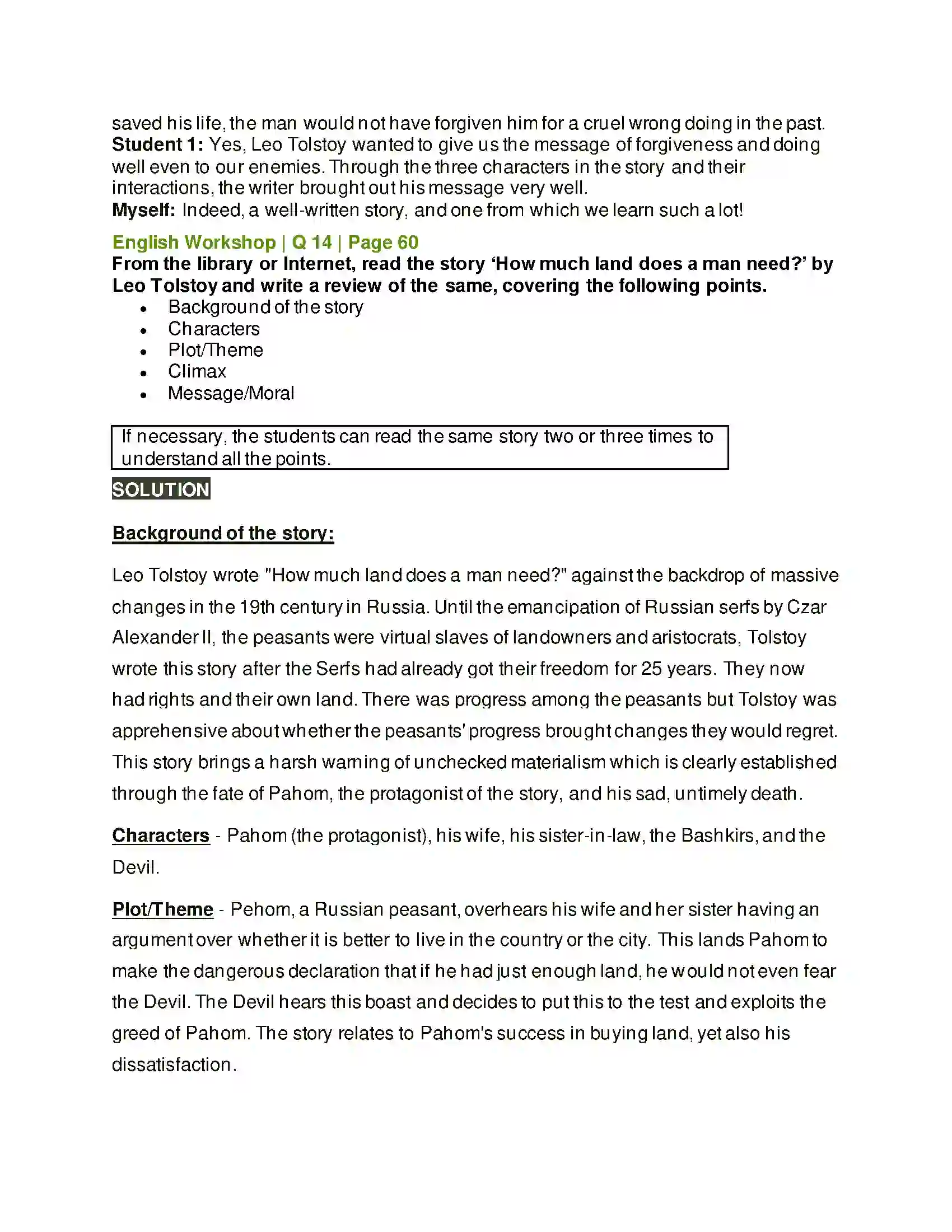 Maharashtra Board Class 10th Kumarbharati - English Medium 2.2 Three Questions Solution 19