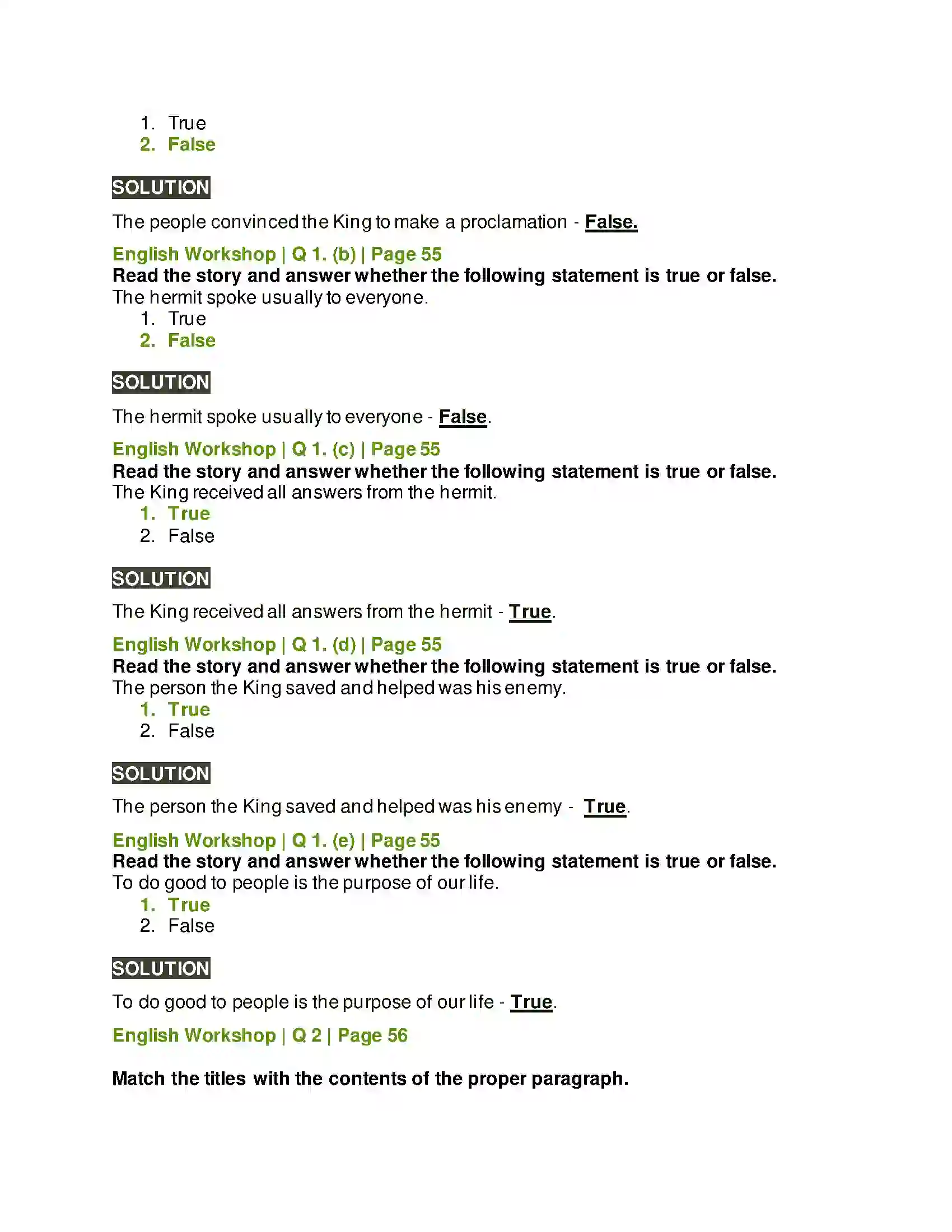 Maharashtra Board Class 10th Kumarbharati - English Medium 2.2 Three Questions Solution 4