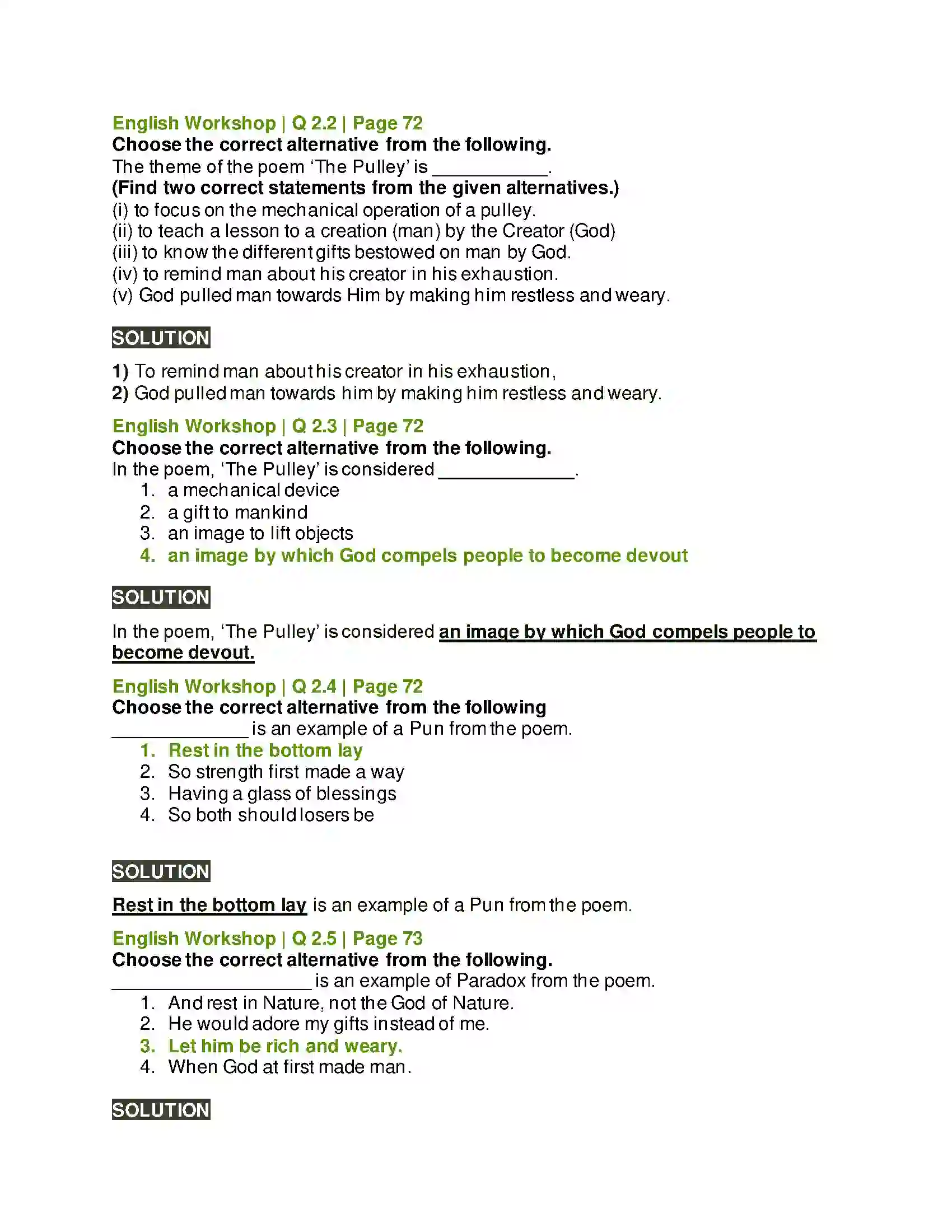 Maharashtra Board Class 10th Kumarbharati - English Medium 2.4 The Pulley Solution 6