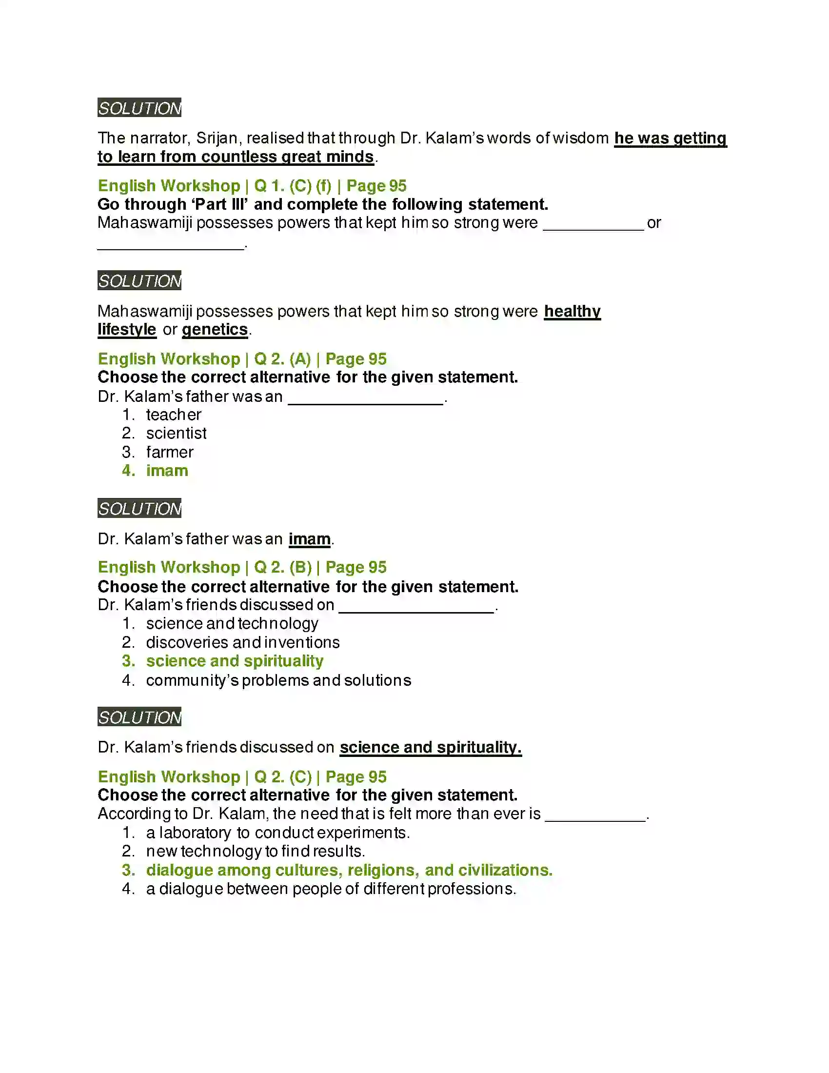 Maharashtra Board Class 10th Kumarbharati - English Medium 2.6 Science and Spirituality Solution 7