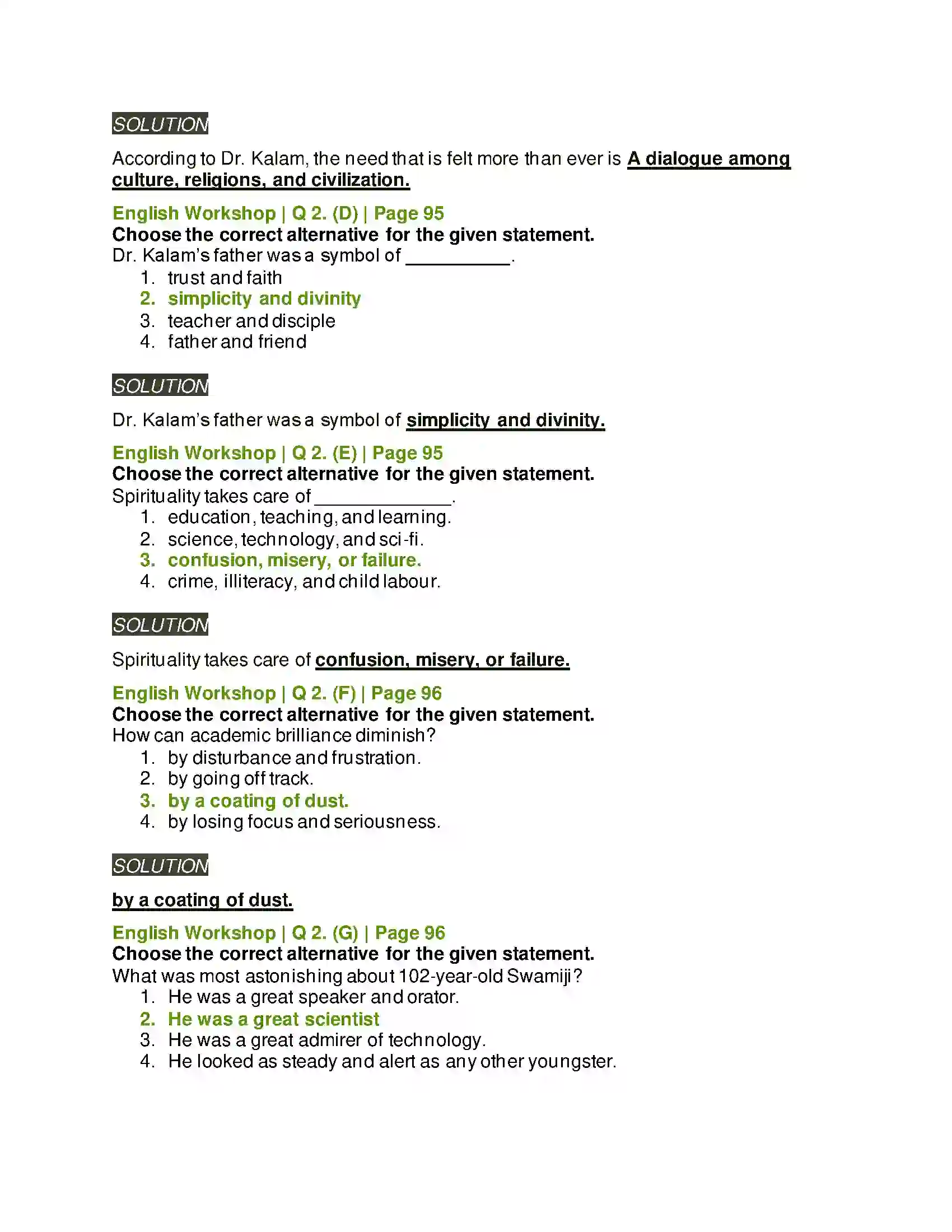 Maharashtra Board Class 10th Kumarbharati - English Medium 2.6 Science and Spirituality Solution 8