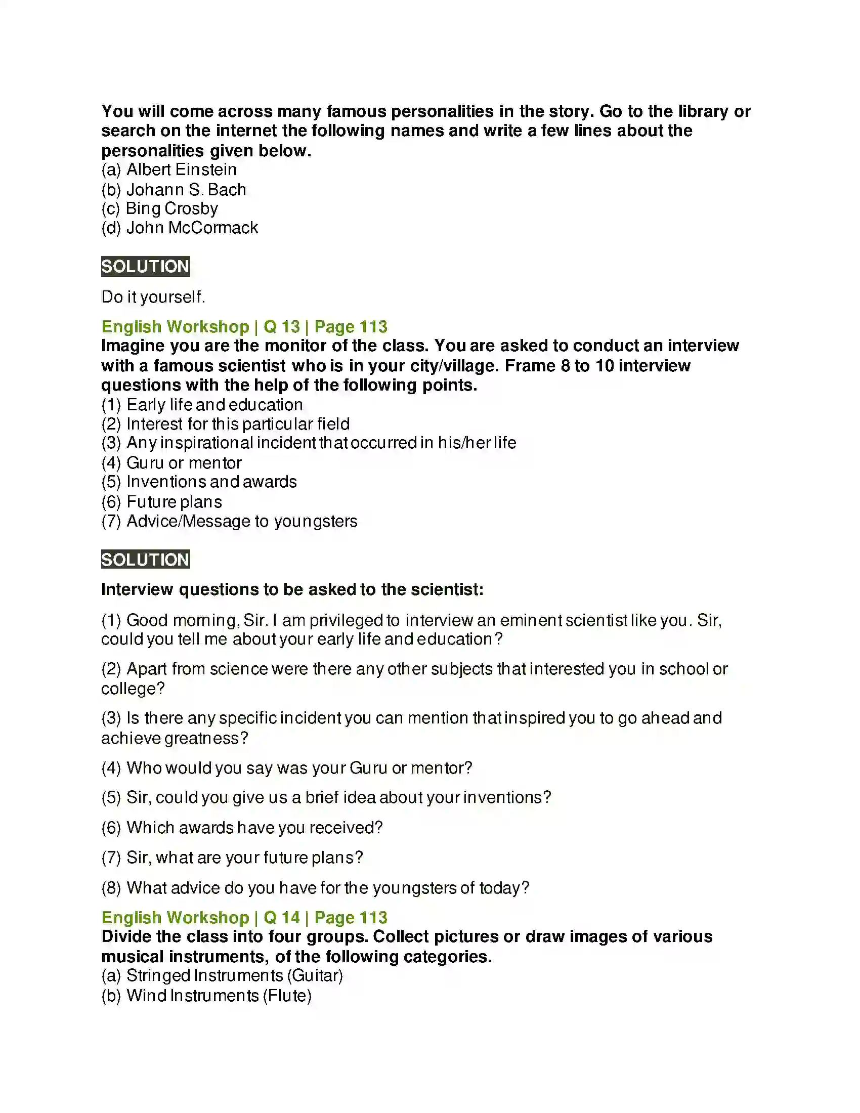 Maharashtra Board Class 10th Kumarbharati - English Medium 3.2 The Night I Met Einstein Solution 13