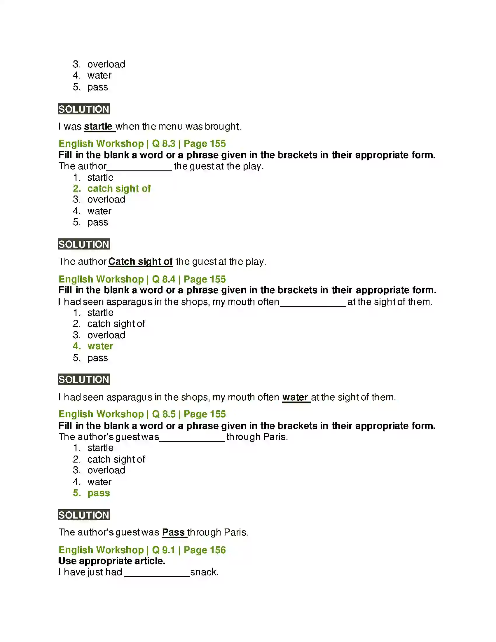 Maharashtra Board Class 10th Kumarbharati - English Medium 4.2 The Luncheon Solution 9
