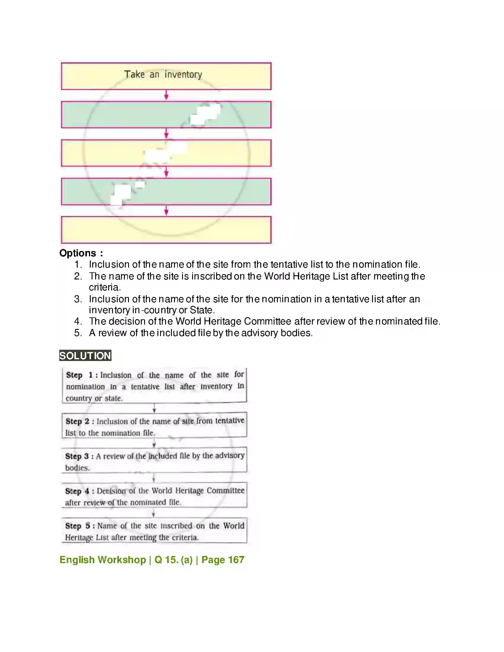 Maharashtra Board Class 10th Kumarbharati - English Medium 4.3 World Hertiage Solution 16