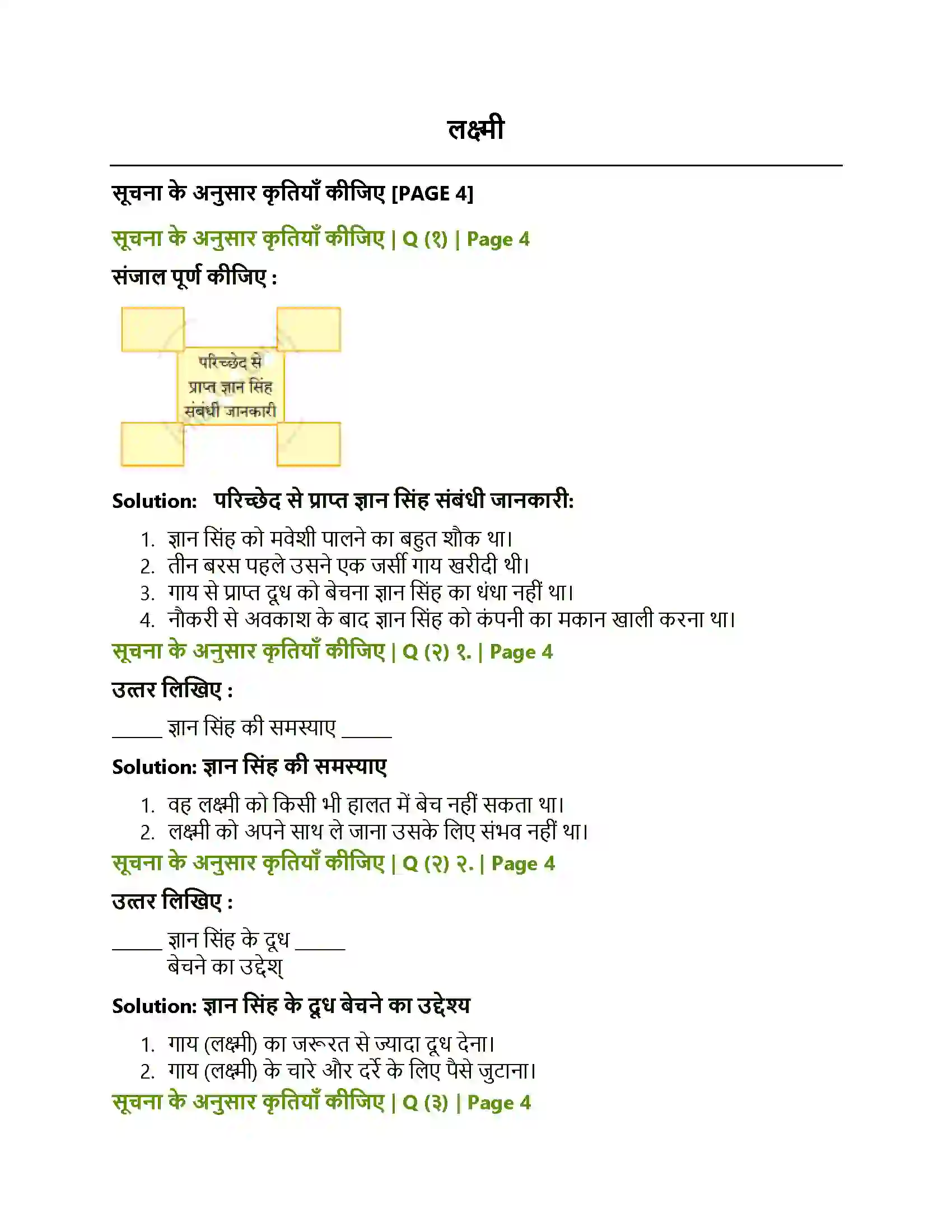 Maharashtra Board Class 10th Lokbharati लक्ष्मी Solution 1