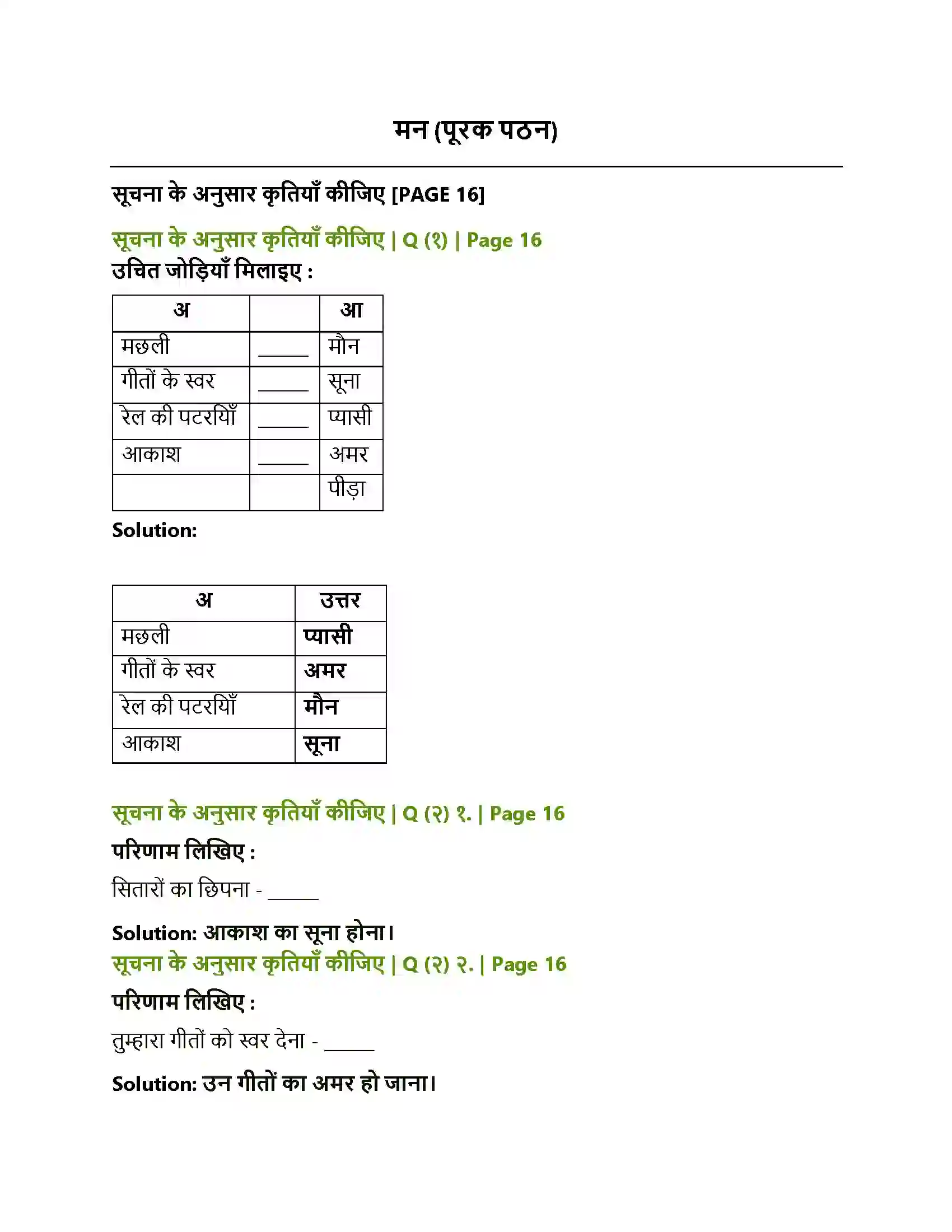 Maharashtra Board Class 10th Lokbharati मन (पूरक पठन) Solution 1