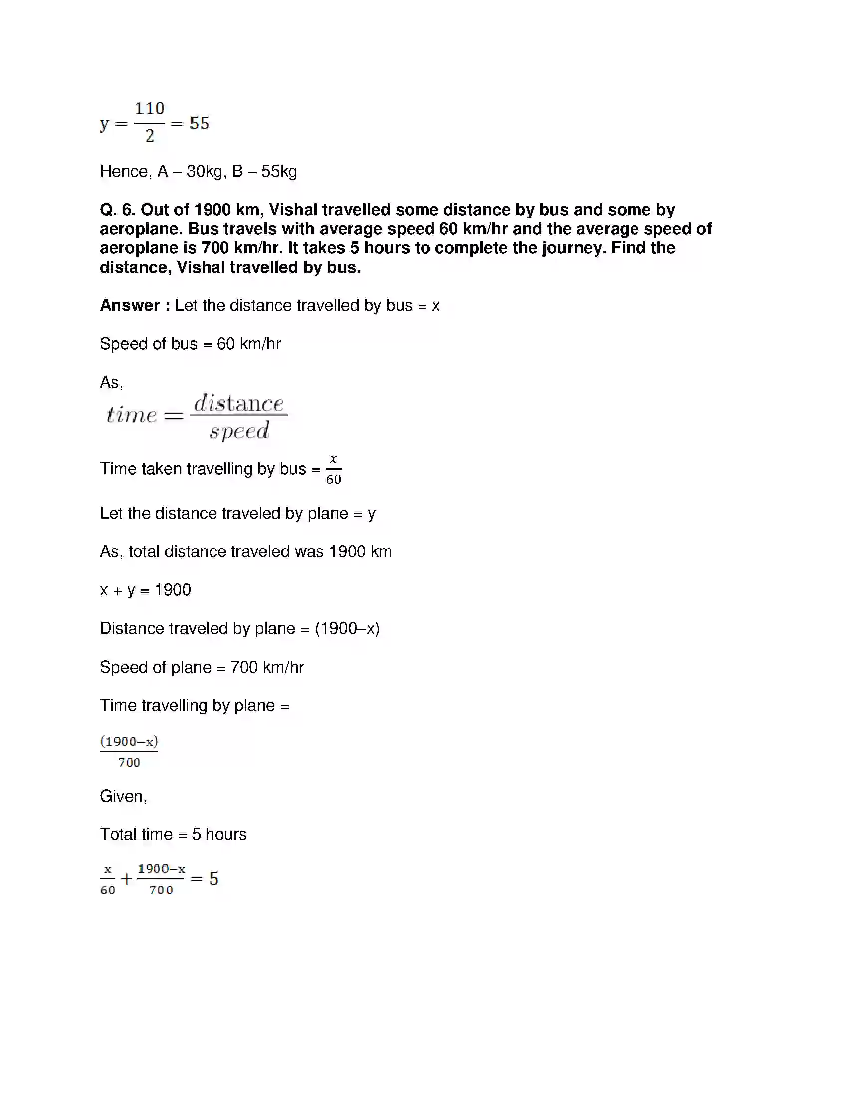 Maharashtra Board Class 10th Mathematics Part-I - English Medium Linear Equations in Two Variables Solution 38