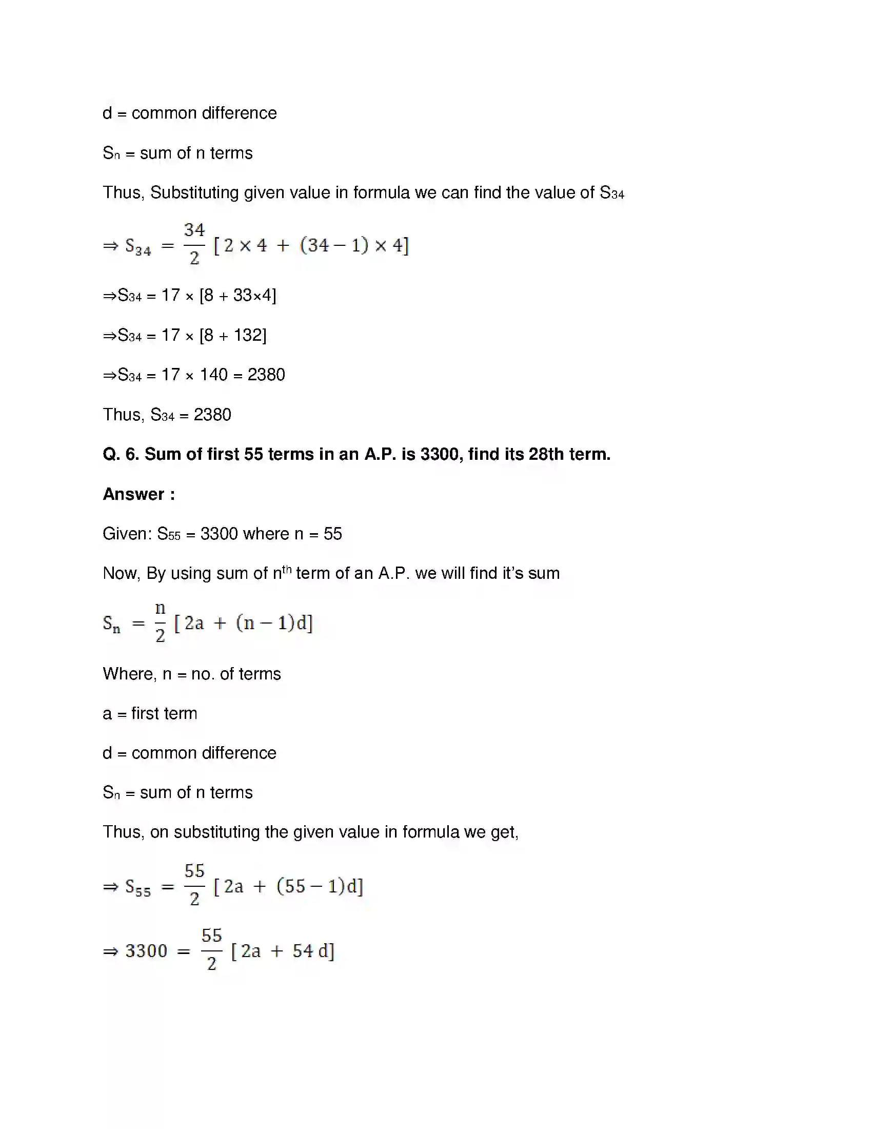 Maharashtra Board Class 10th Mathematics Part-I - English Medium Arithmetic Progression Solution 27