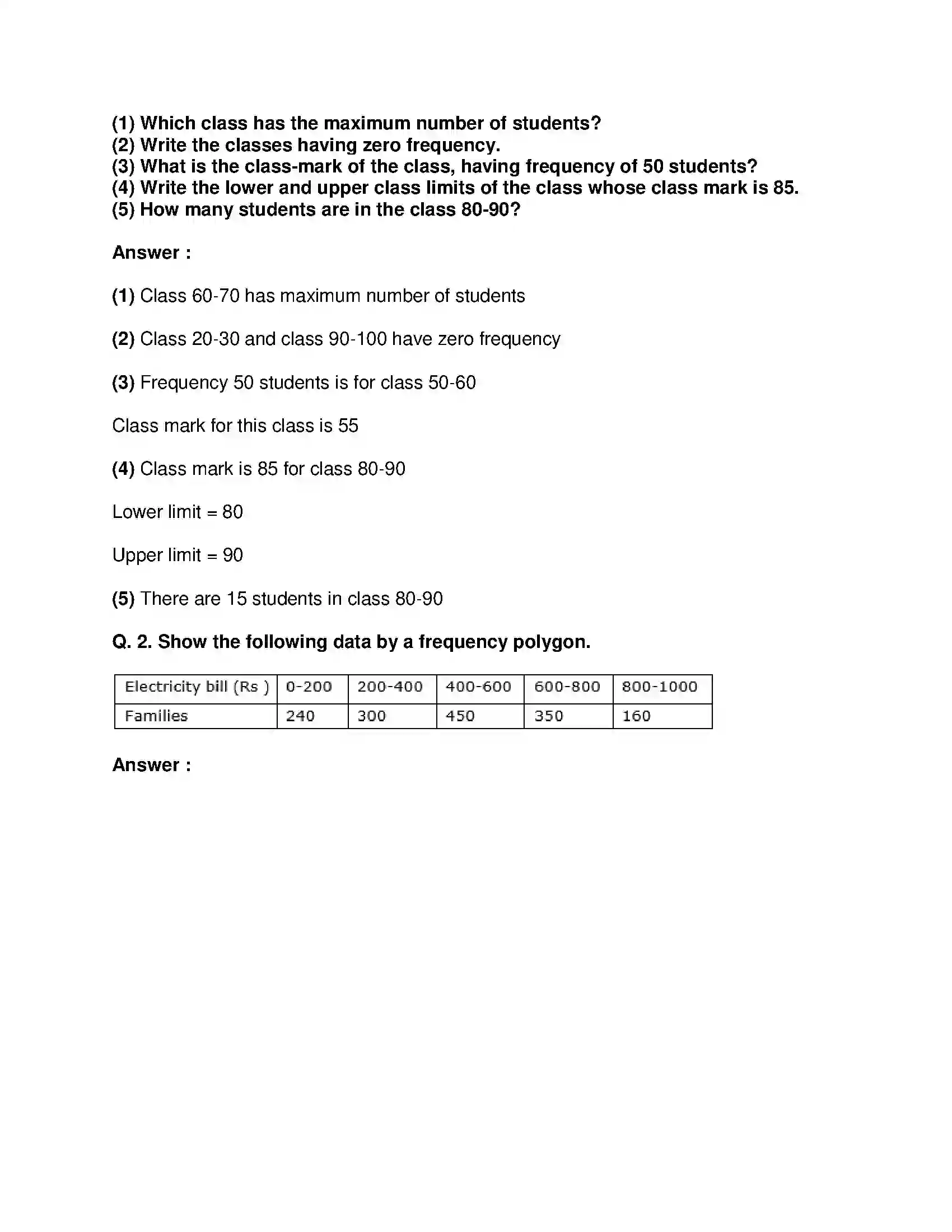 Maharashtra Board Class 10th Mathematics Part-I - English Medium Statistics Solution 19